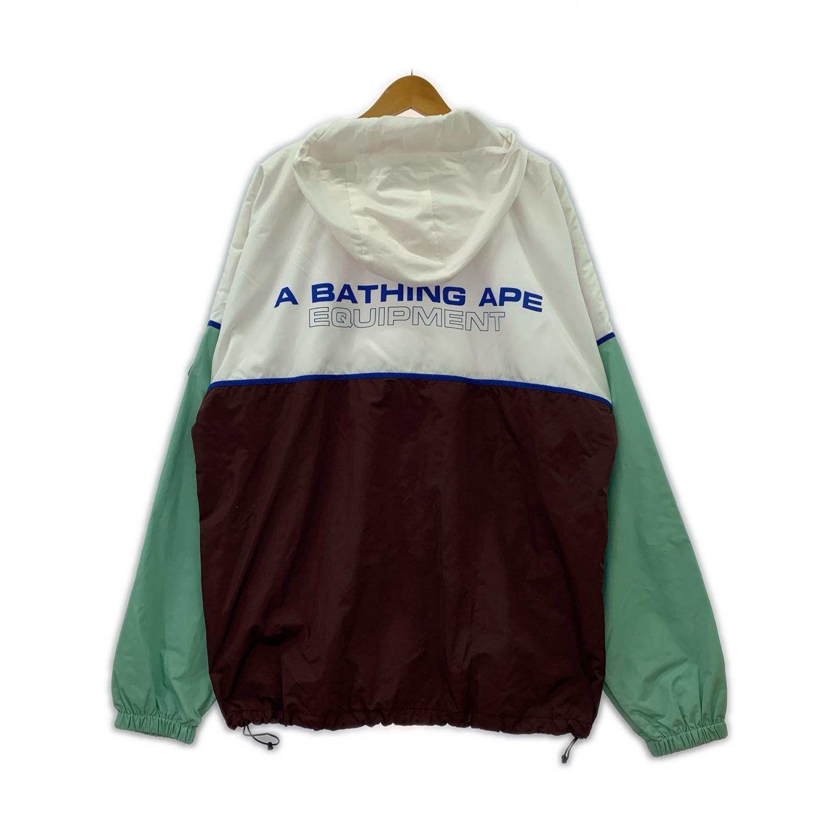 ジャケット A BATHING APE カラーブロック ナイロンフーデットジャケット 2XL マルチカラー