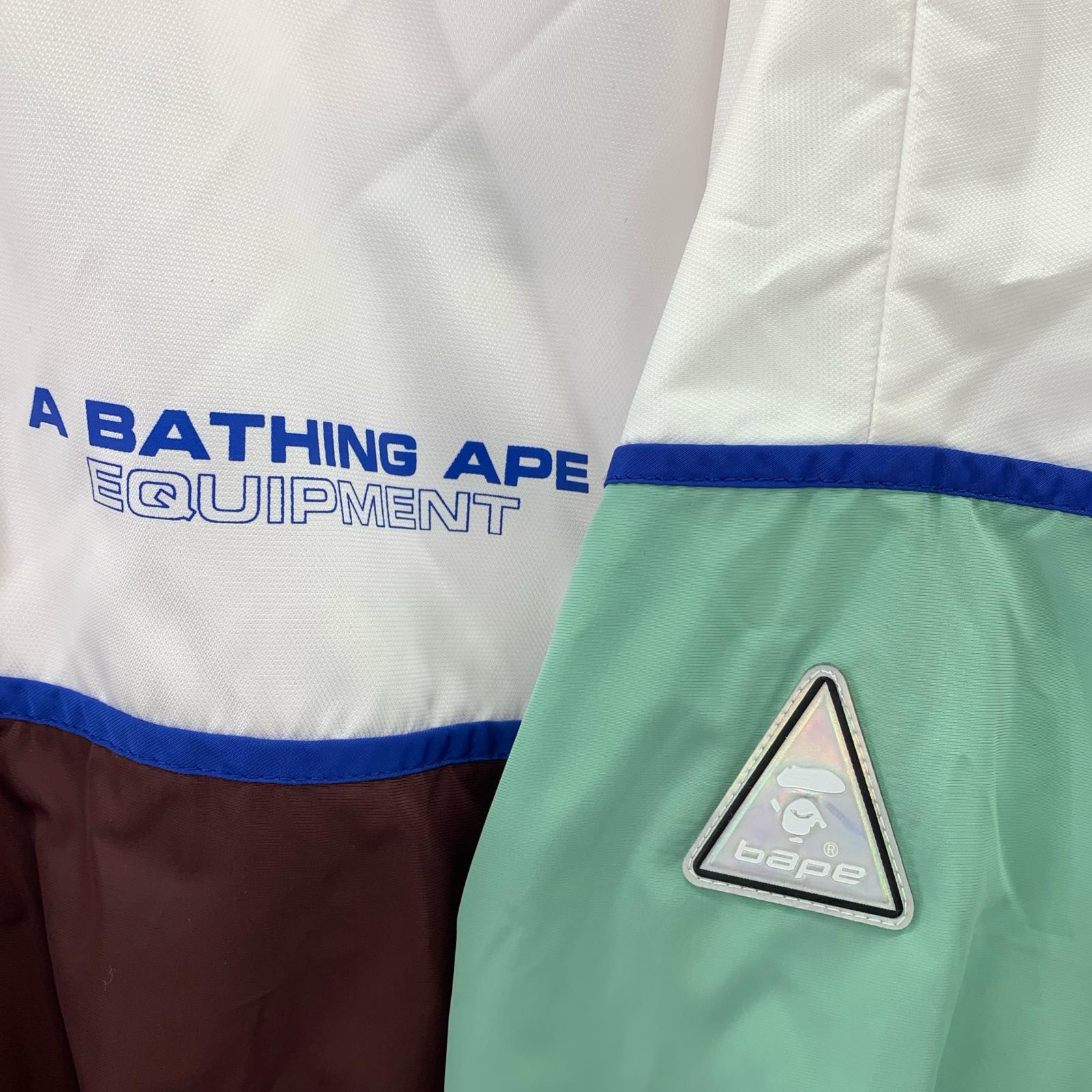 ジャケット A BATHING APE カラーブロック ナイロンフーデットジャケット 2XL マルチカラー