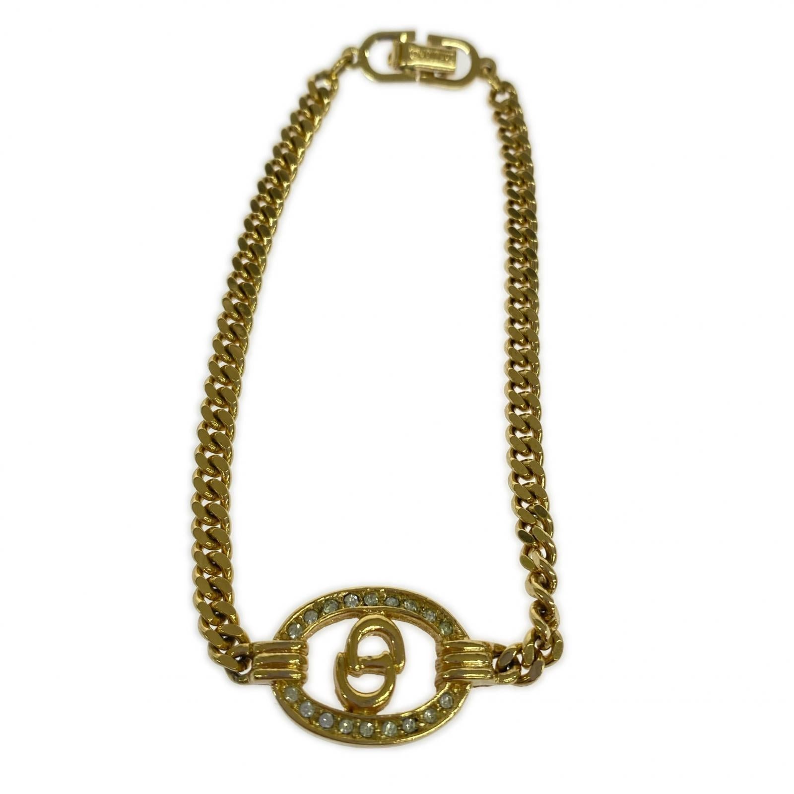 DIOR CDロゴ ラインストーン ブレスレット
