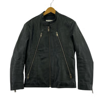 レザージャケット 17AW 5ZIP レザージャケット 八ノ字 44 ブラック ブラック