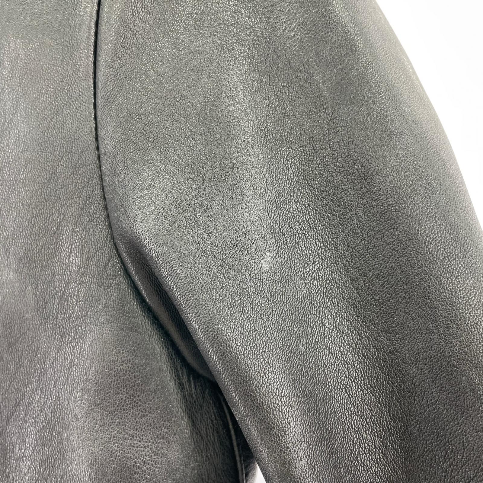 レザージャケット 17AW 5ZIP レザージャケット 八ノ字 44 ブラック ブラック