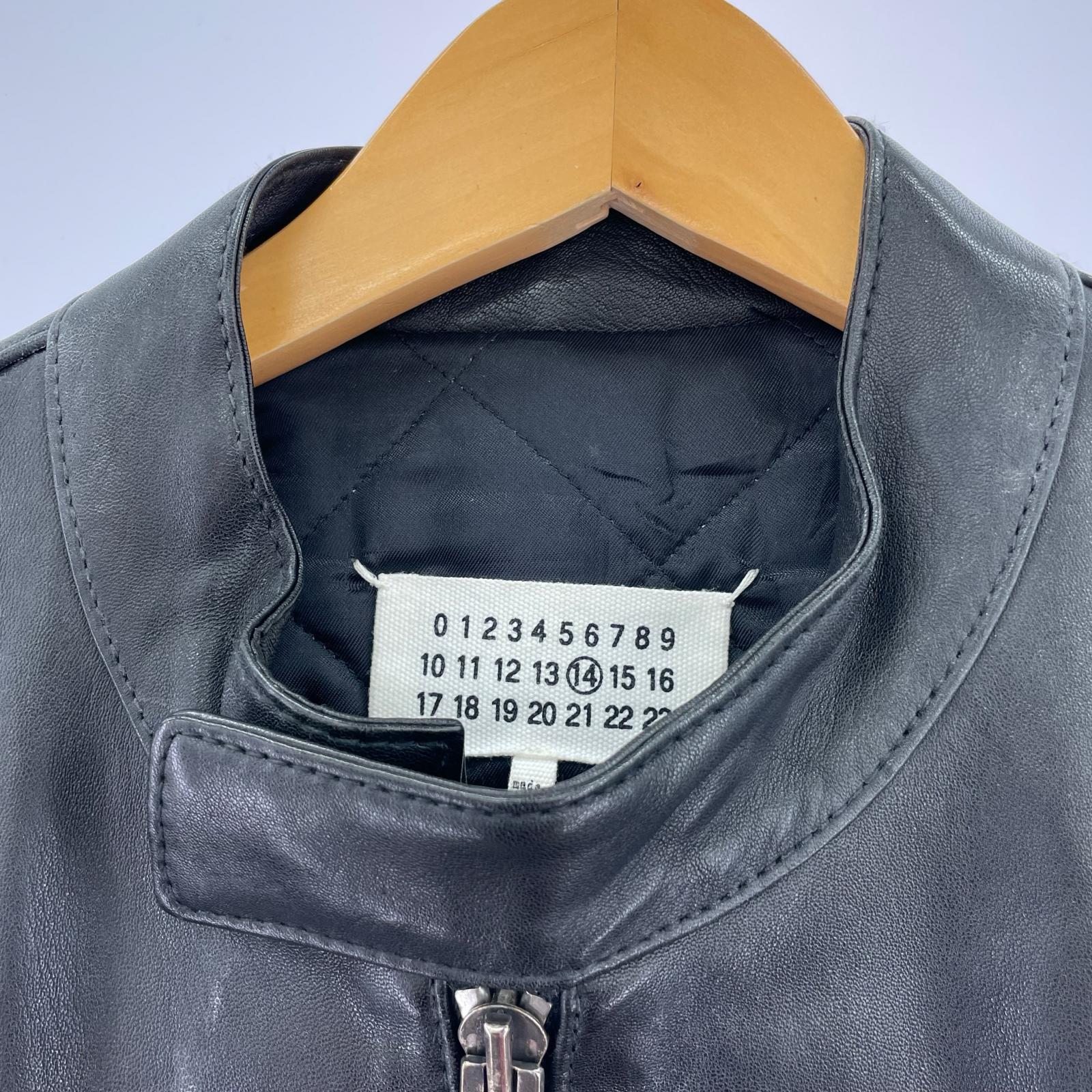レザージャケット 17AW 5ZIP レザージャケット 八ノ字 44 ブラック ブラック