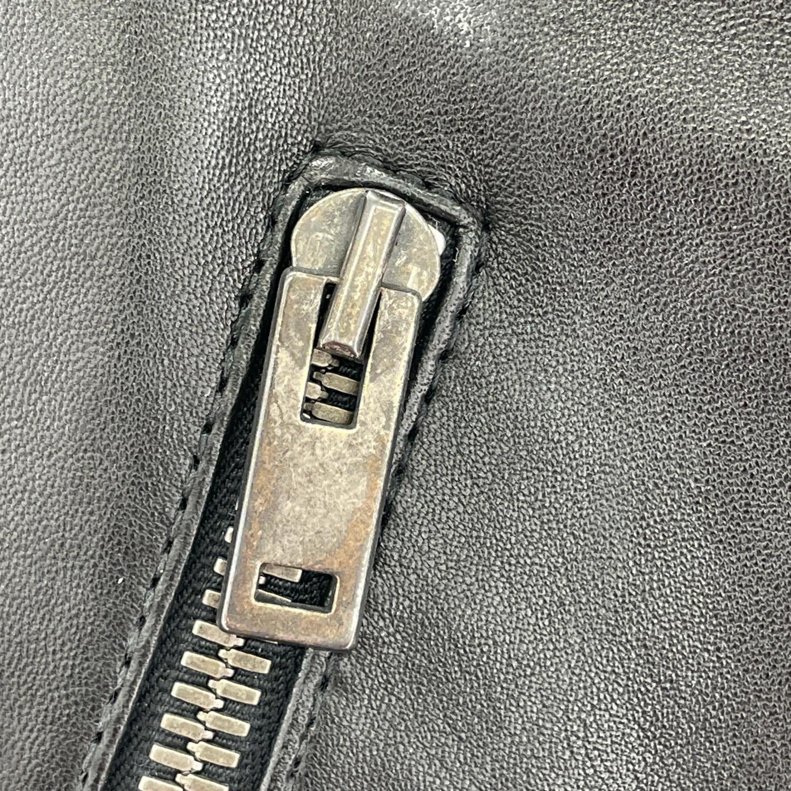 レザージャケット 17AW 5ZIP レザージャケット 八ノ字 44 ブラック ブラック