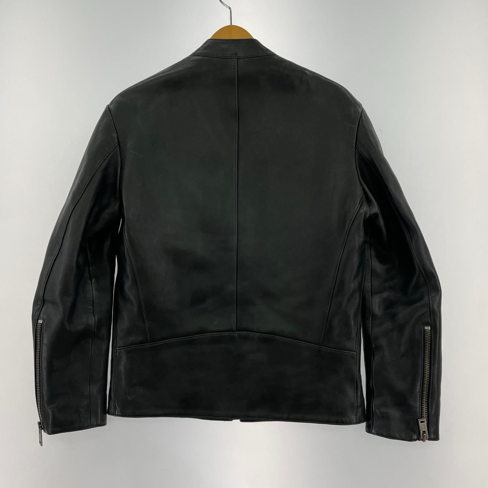 レザージャケット 17AW 5ZIP レザージャケット 八ノ字 44 ブラック ブラック