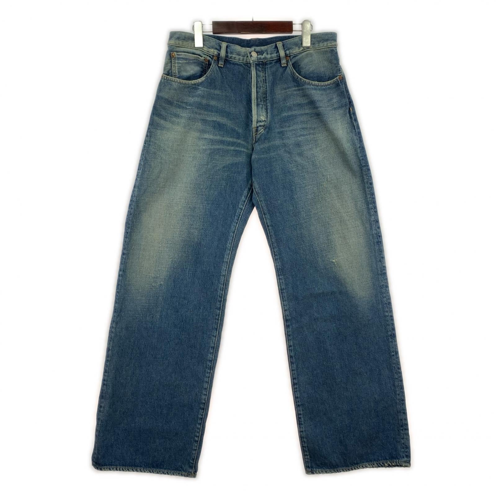 デニムパンツ W.Straight 5poket Denim Pants (34) ブルー