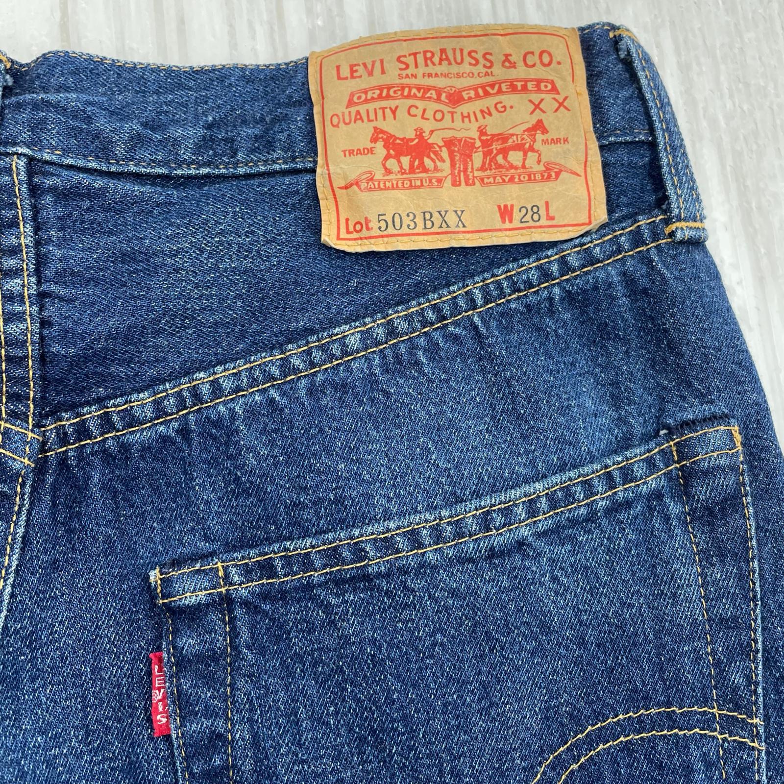 デニムパンツ LVC 503BXX デニムパンツ 復刻 28 ネイビー