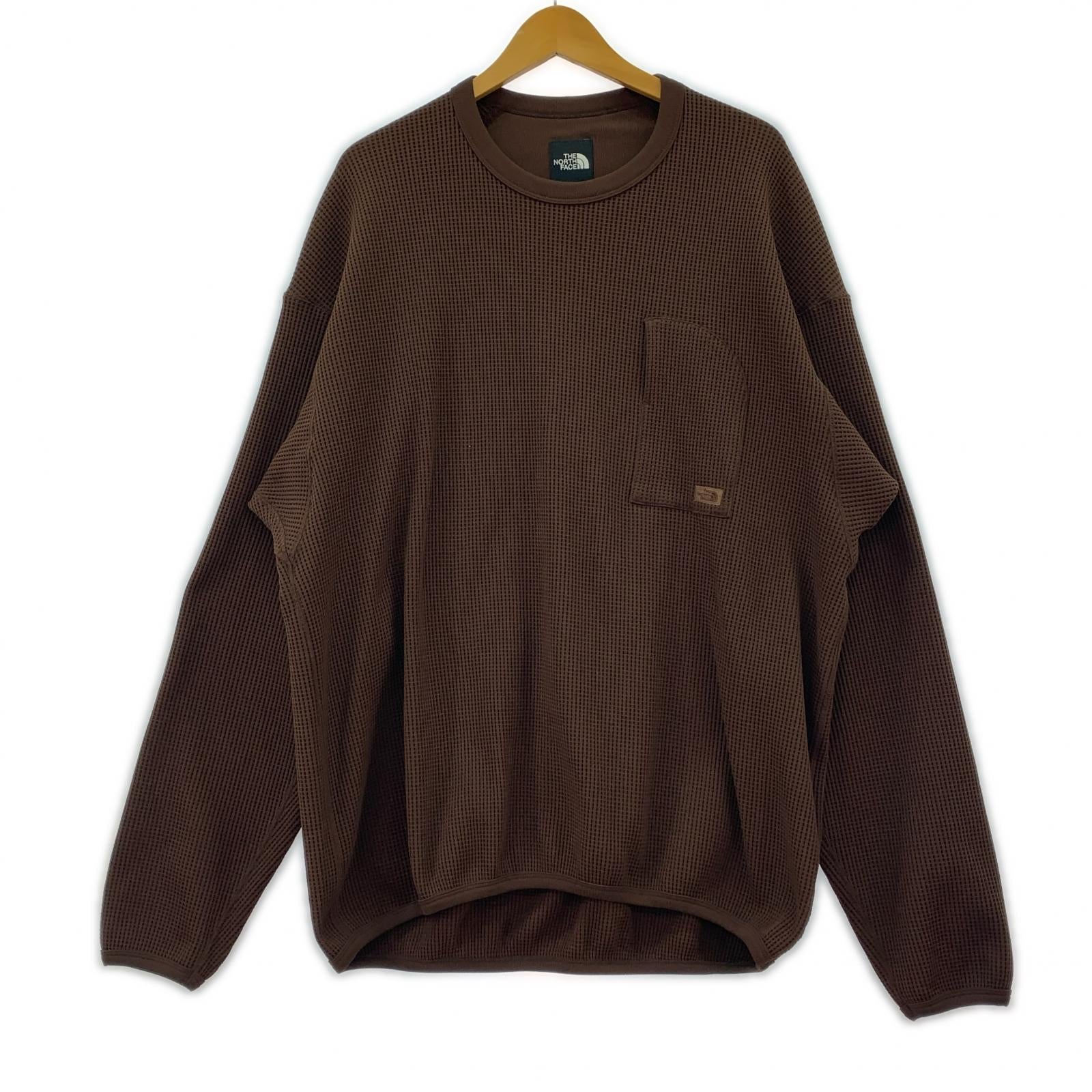 長袖Tシャツ サーマルカットソー ブラウン