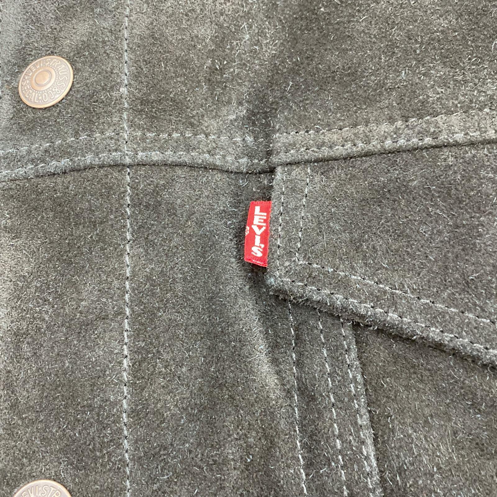 ジャケット Levi's LEATHER COLLECTION HIGHLAND SUEDE TRUCKER JACKET L ブラック L ブラック