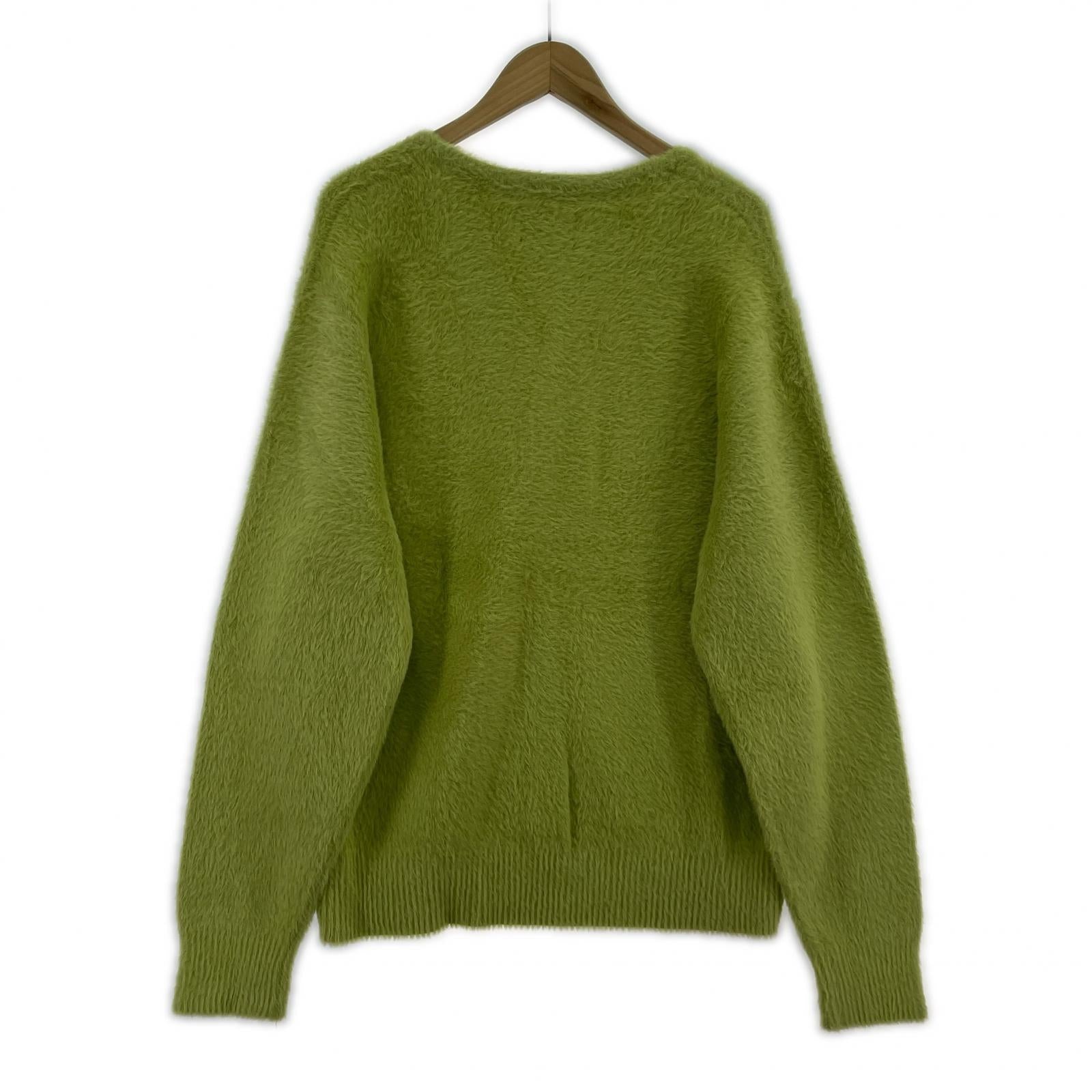カーディガン 23AW Shaggy Cardigan ライムグリーン M M グリーン