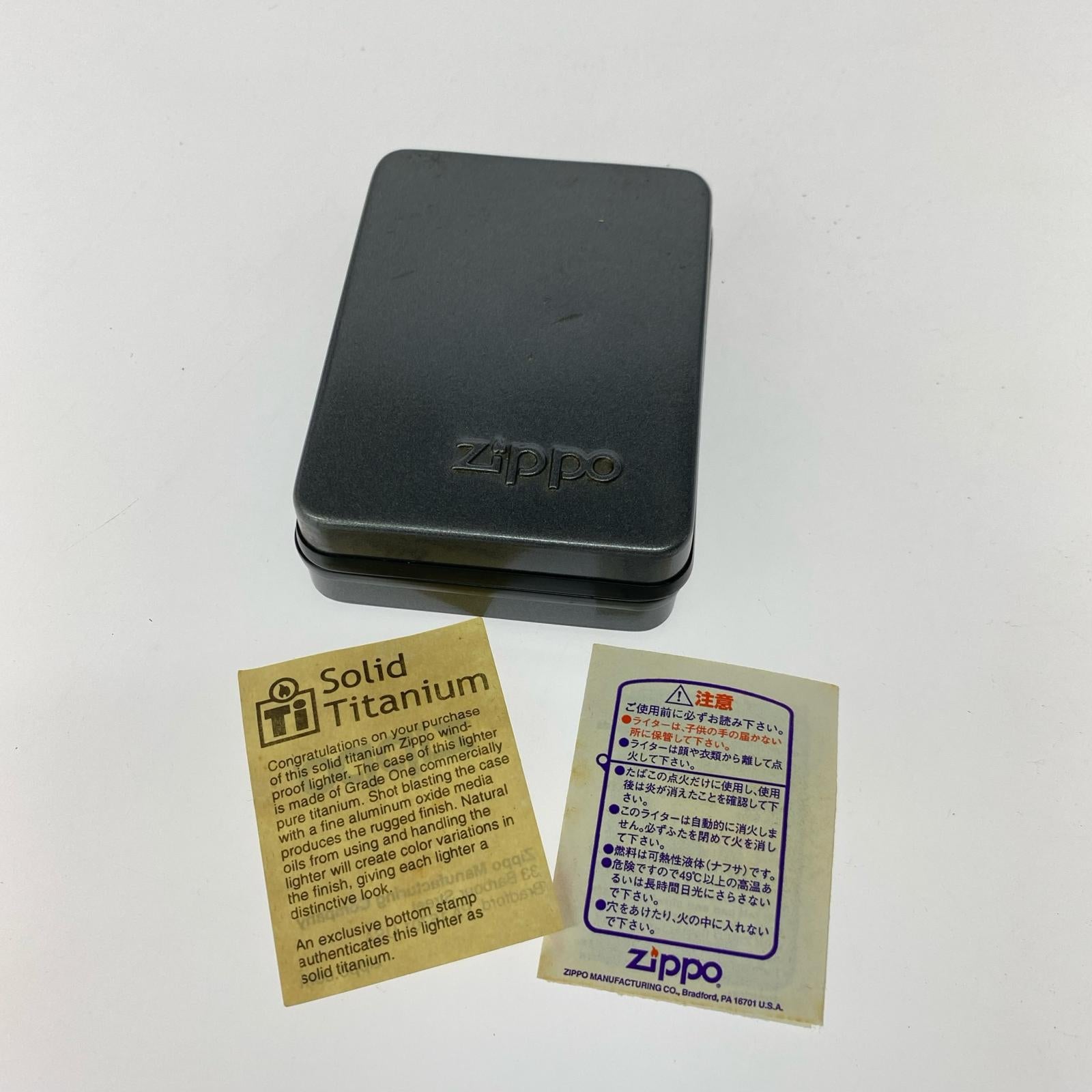 ライター 01年製 solid titanium グレー