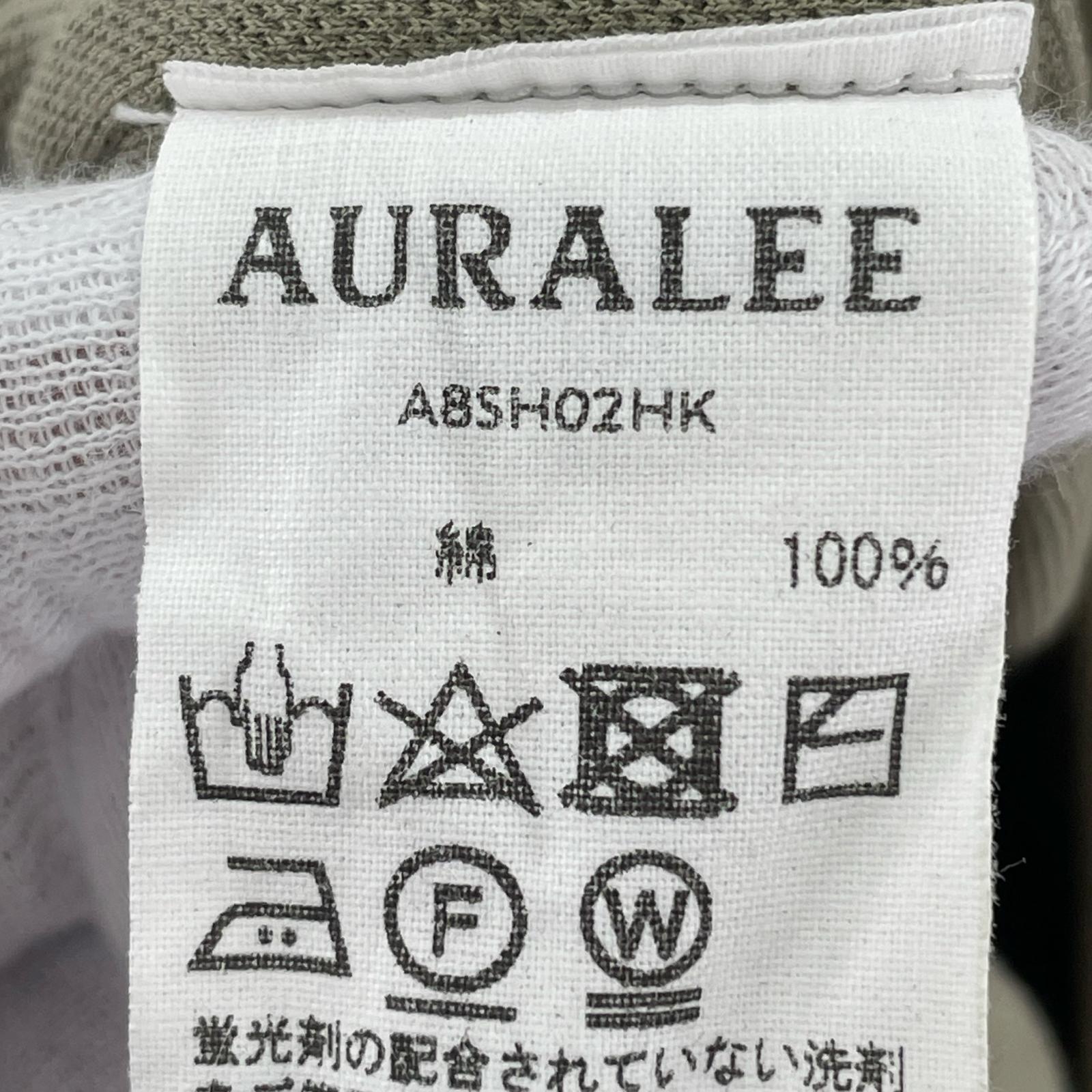 半袖Tシャツ AURALEE HIGH GAUGE PIQUE DOUBLE CLOTH HENLEY NECK A8SH02HK カーキ (4) 4 カーキ