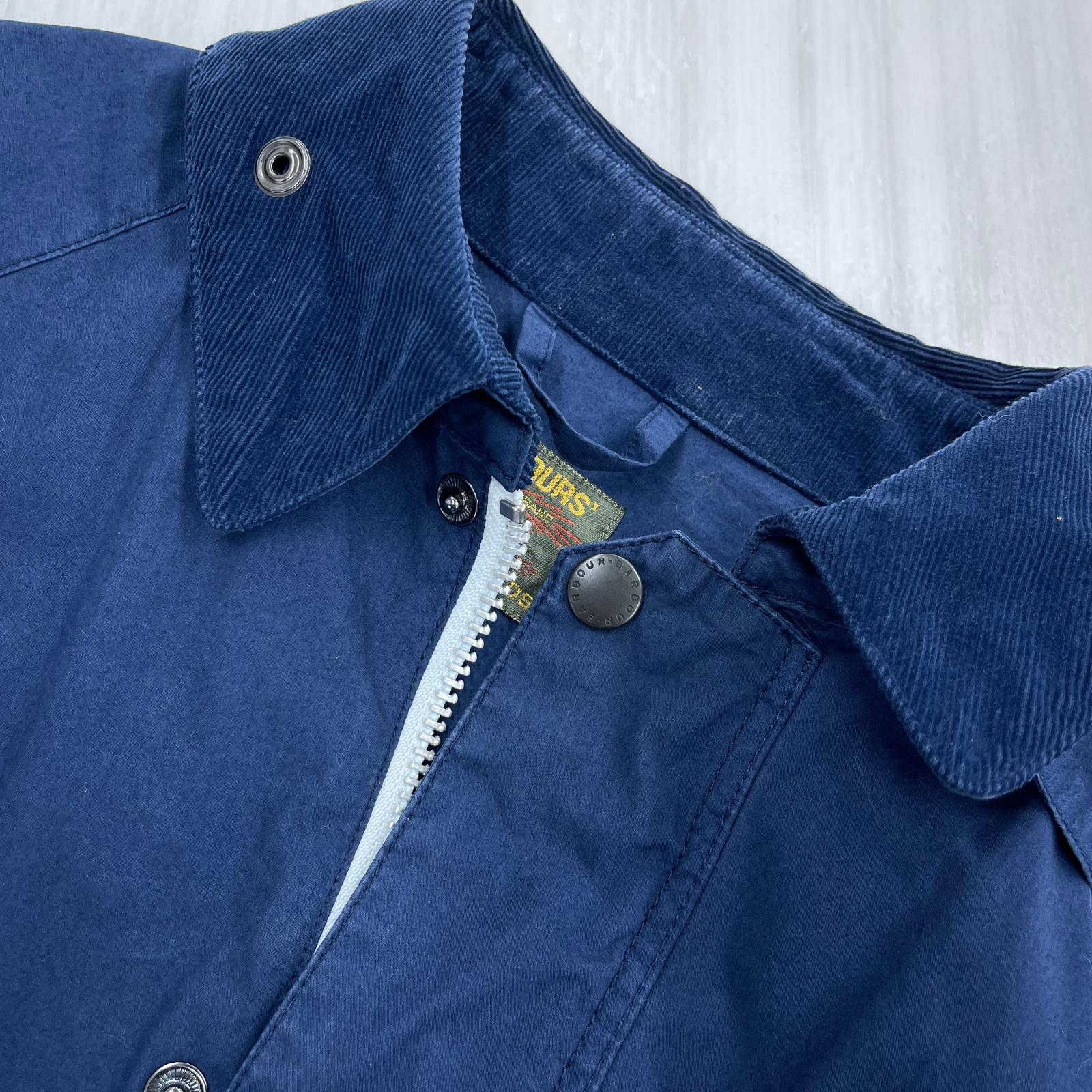 ジャケット Barbour SOUTH SHIELDS ノンオイルドジャケット 青 L ブルー