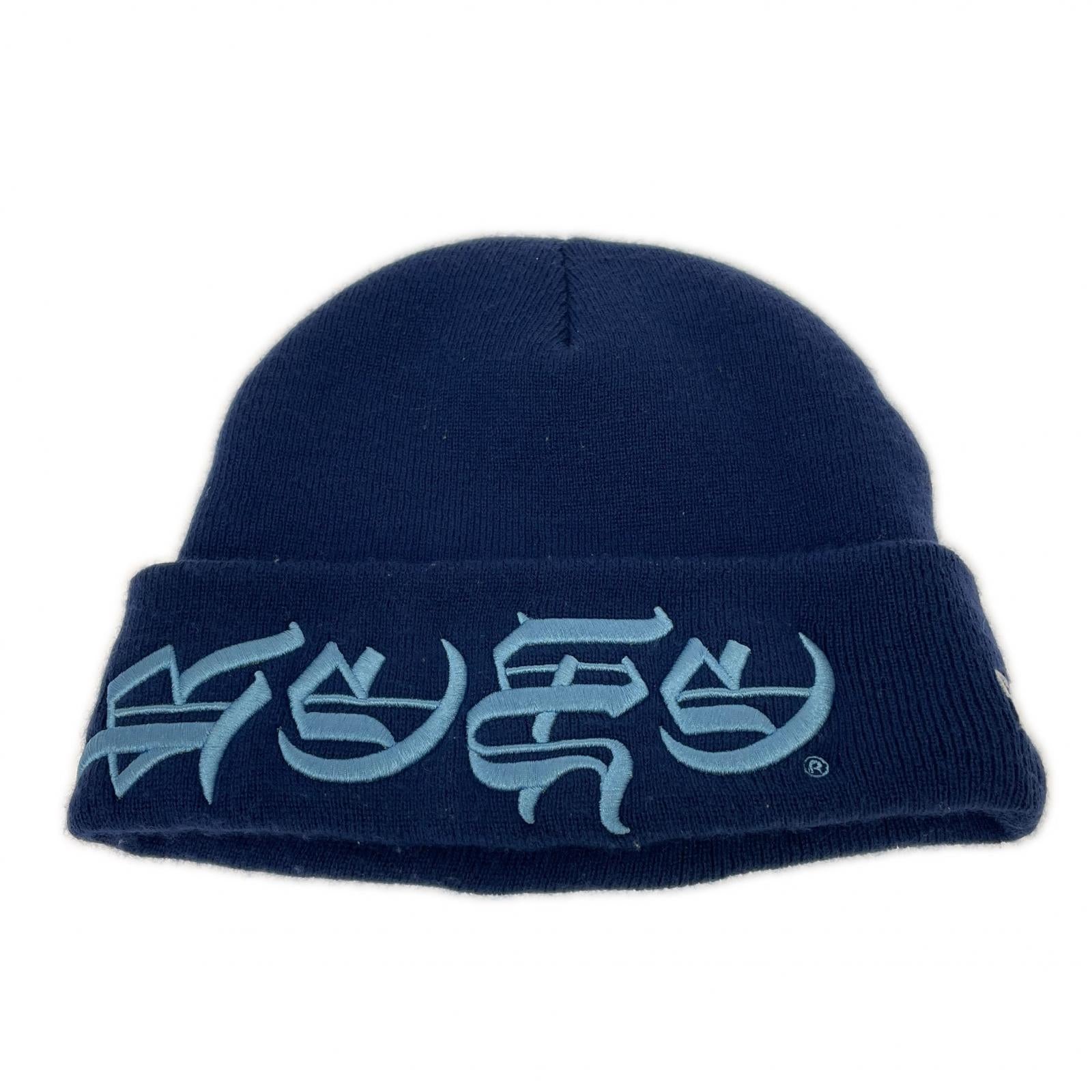 ニットキャップ ×NEW ERA 25ss Blackletter Beanie NVY