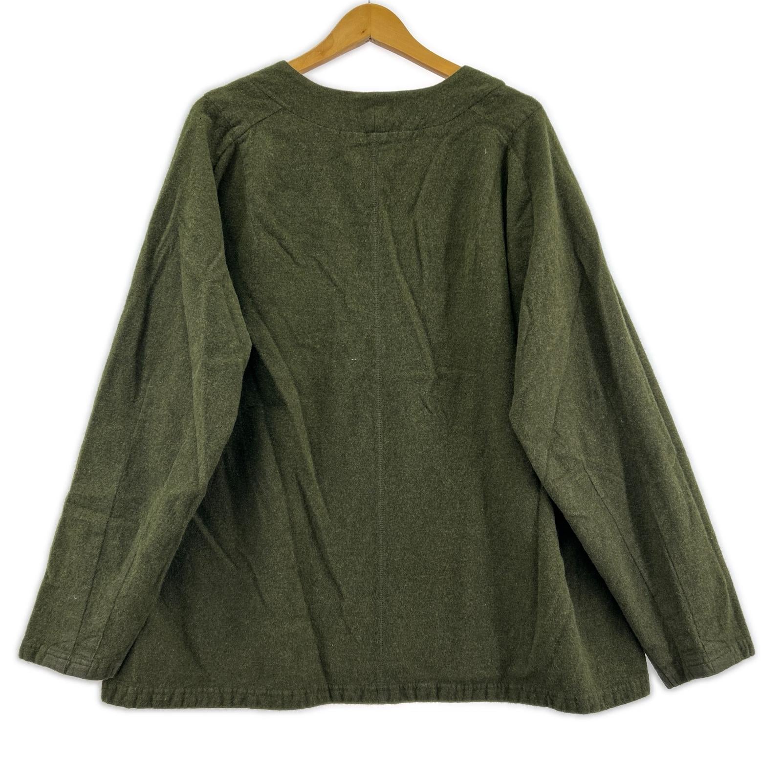 ニット 16AW ウールVネック グリーン フリー