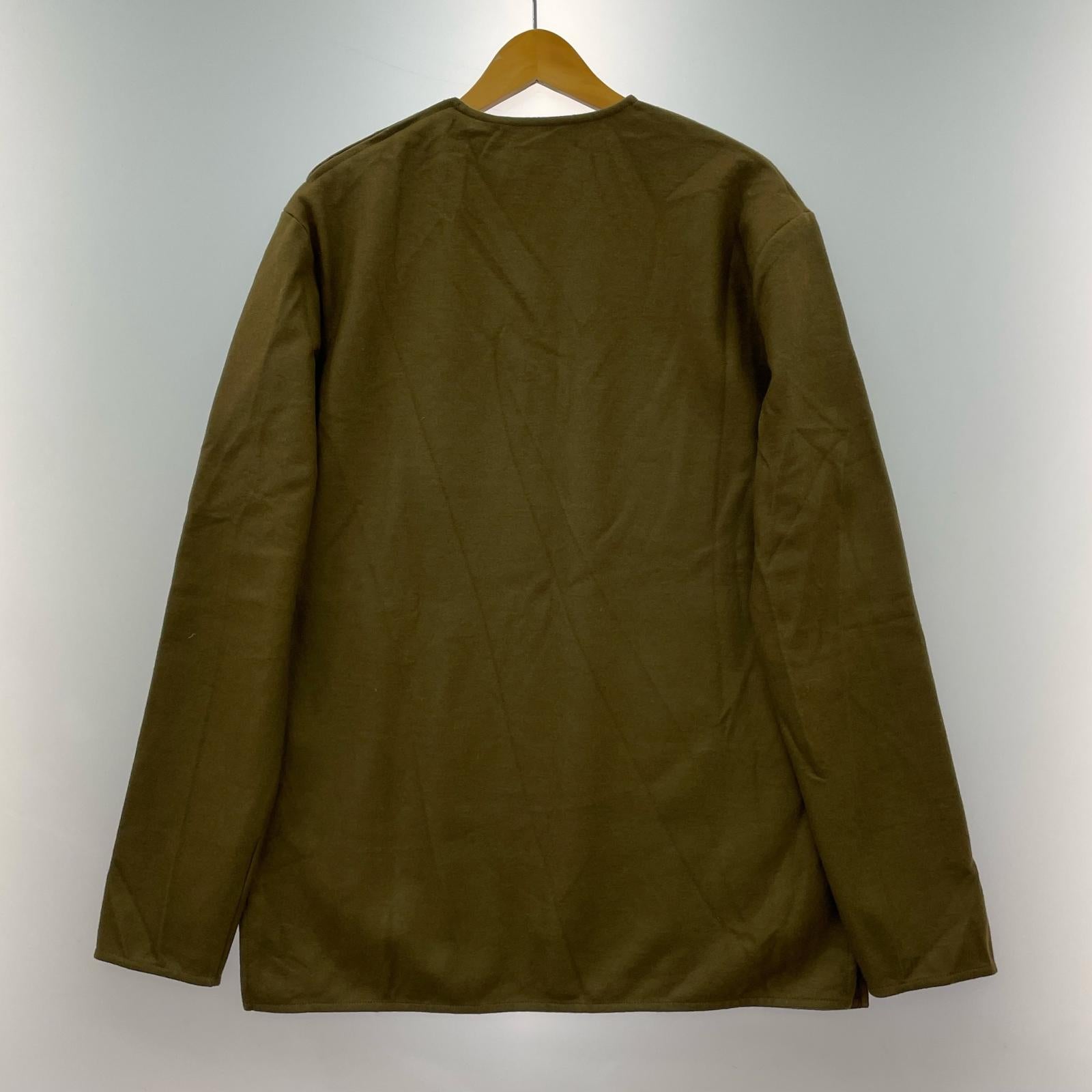 長袖Tシャツ JIL SANDER 24AW ショルダージップ ウールカットソー 44 カーキ 44 カーキ