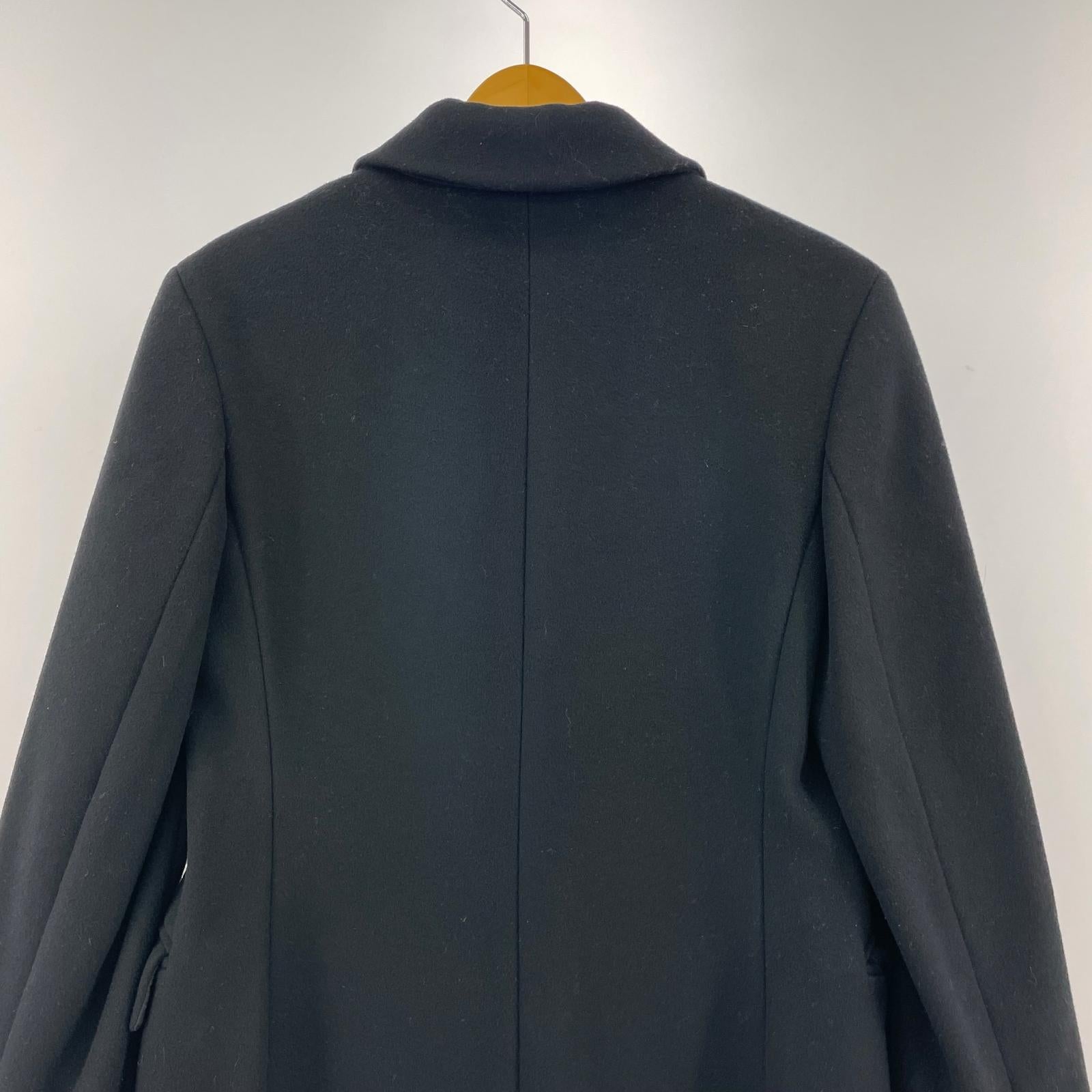 ジャケット Max Mara ツイードダブルブレストコート 34 34 ブラック