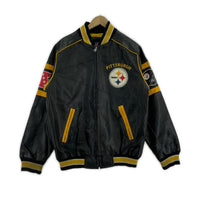 レザージャケット Steelers NFL レザージャケット (S) 黒 S ブラック