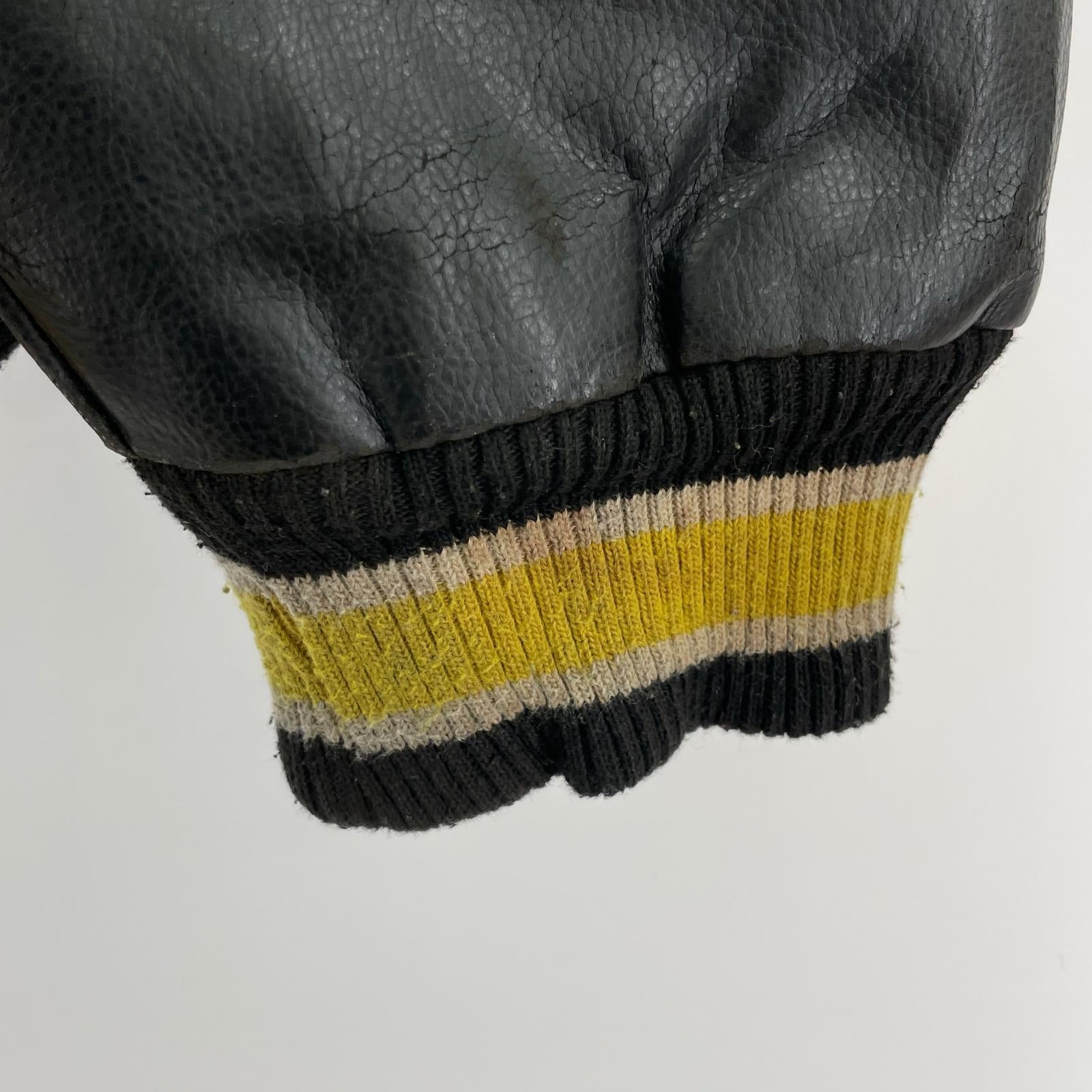 レザージャケット Steelers NFL レザージャケット (S) 黒 S ブラック