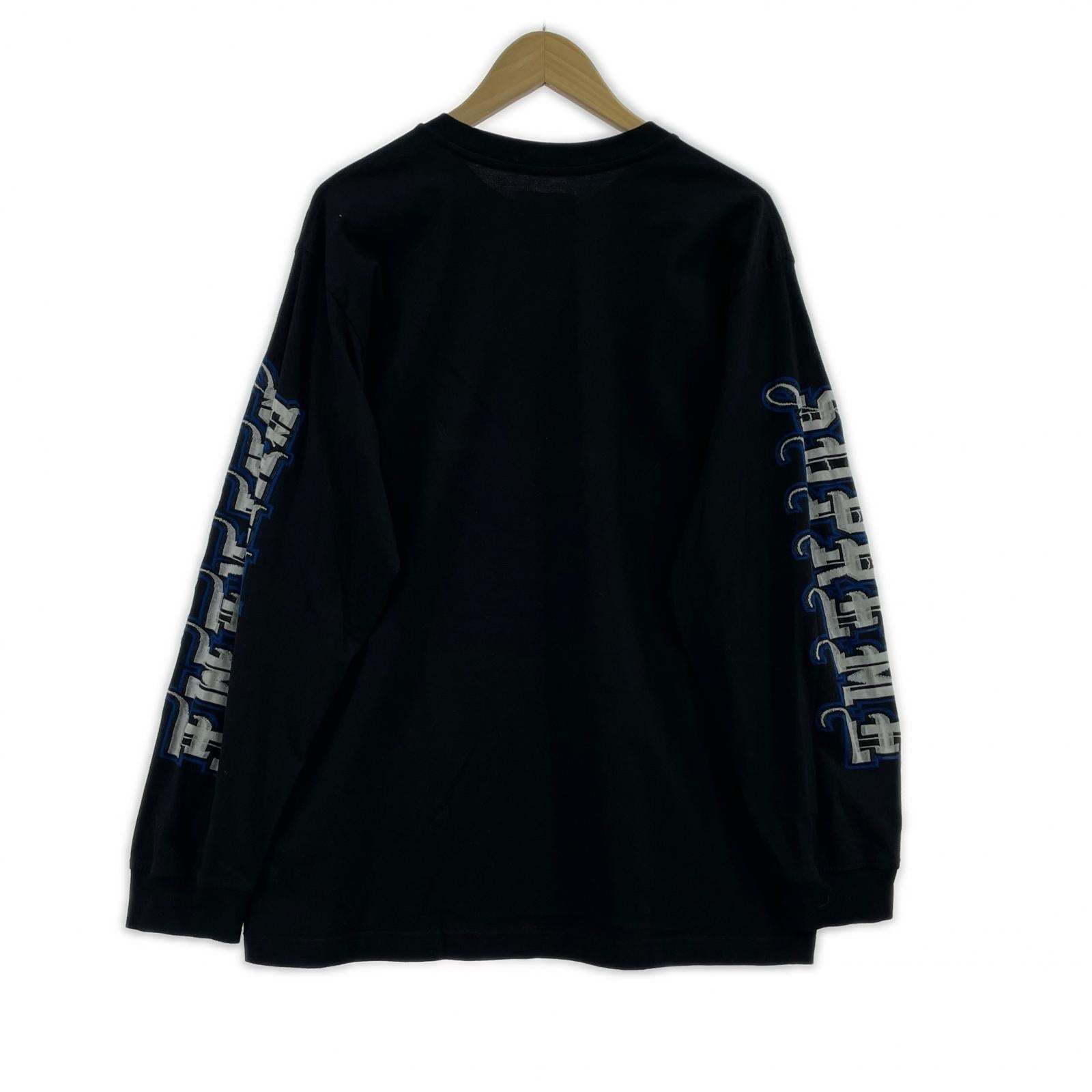 長袖Tシャツ 袖ロゴ/ブラック M ブラック