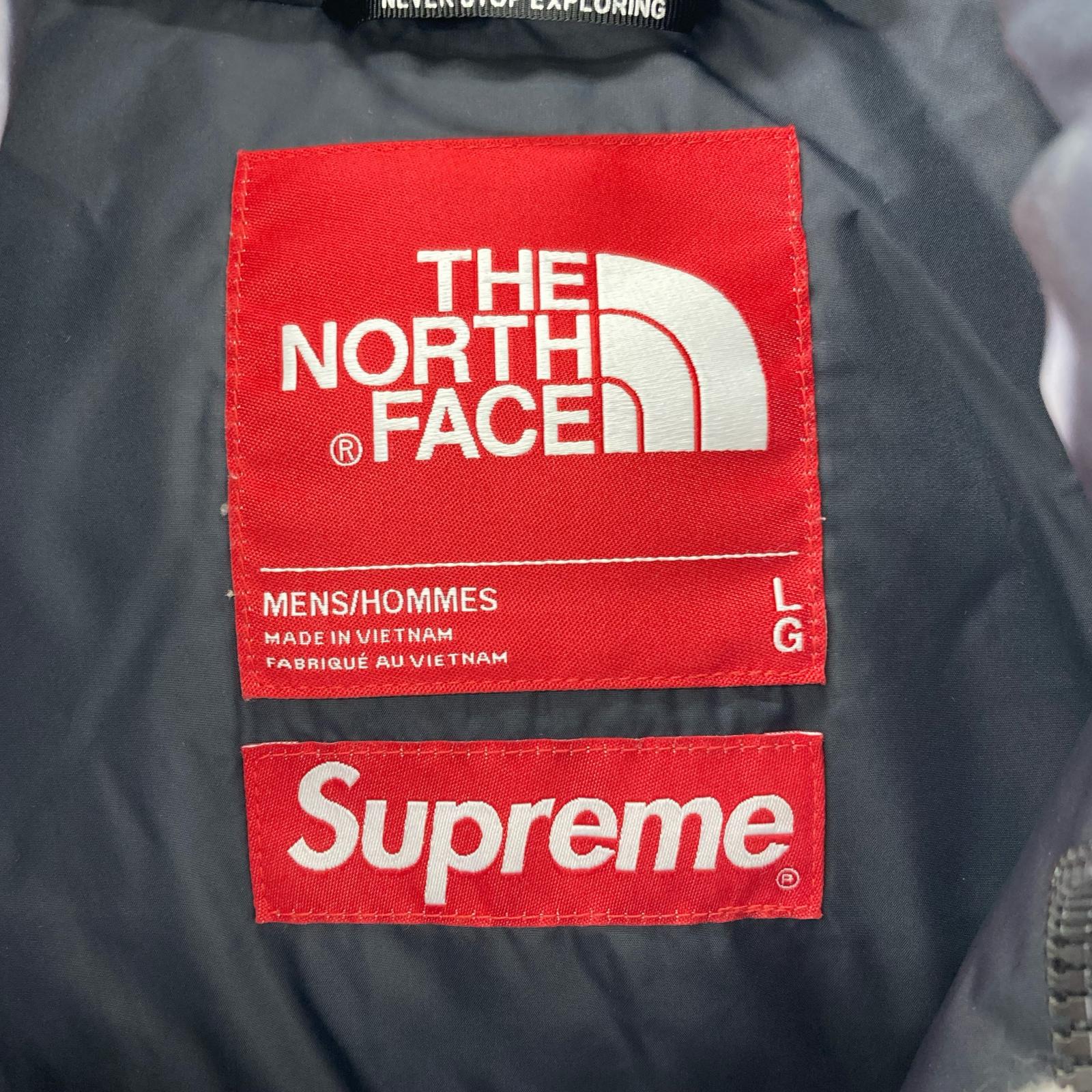 ダウンジャケット ×Supreme/Trompe Loeil Printed Nuptse L ブラック