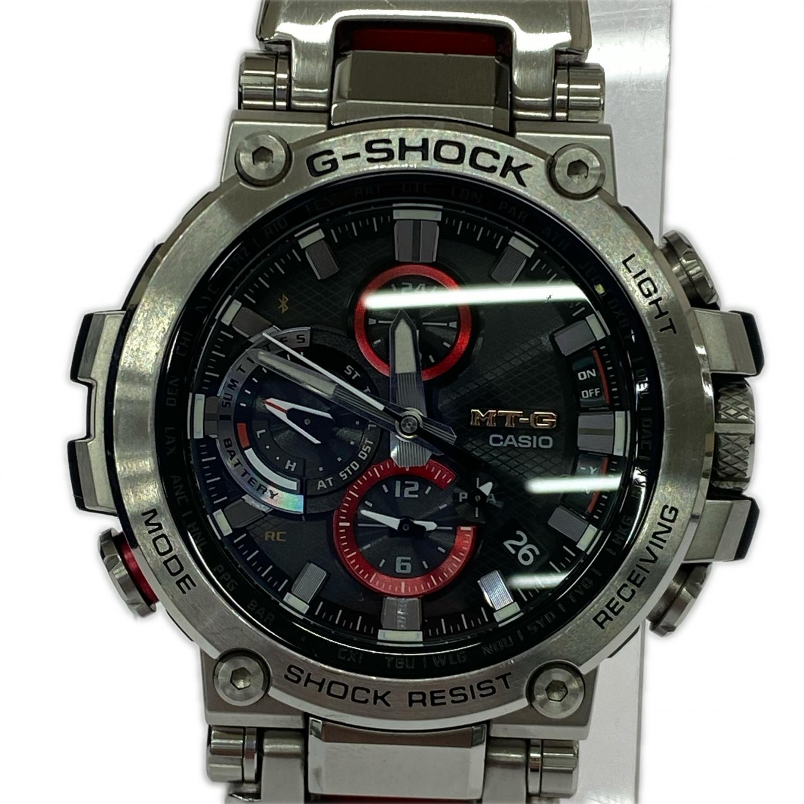 腕時計 CASIO G-SHOCK MTG-B1000 トリプルGレジスト メタル 腕時計 タフソーラー シルバー