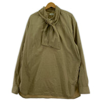 長袖シャツ DRIES VAN NOTEN/ドリスヴァンノッテン/ボウタイ長袖シャツ-M M ベージュ