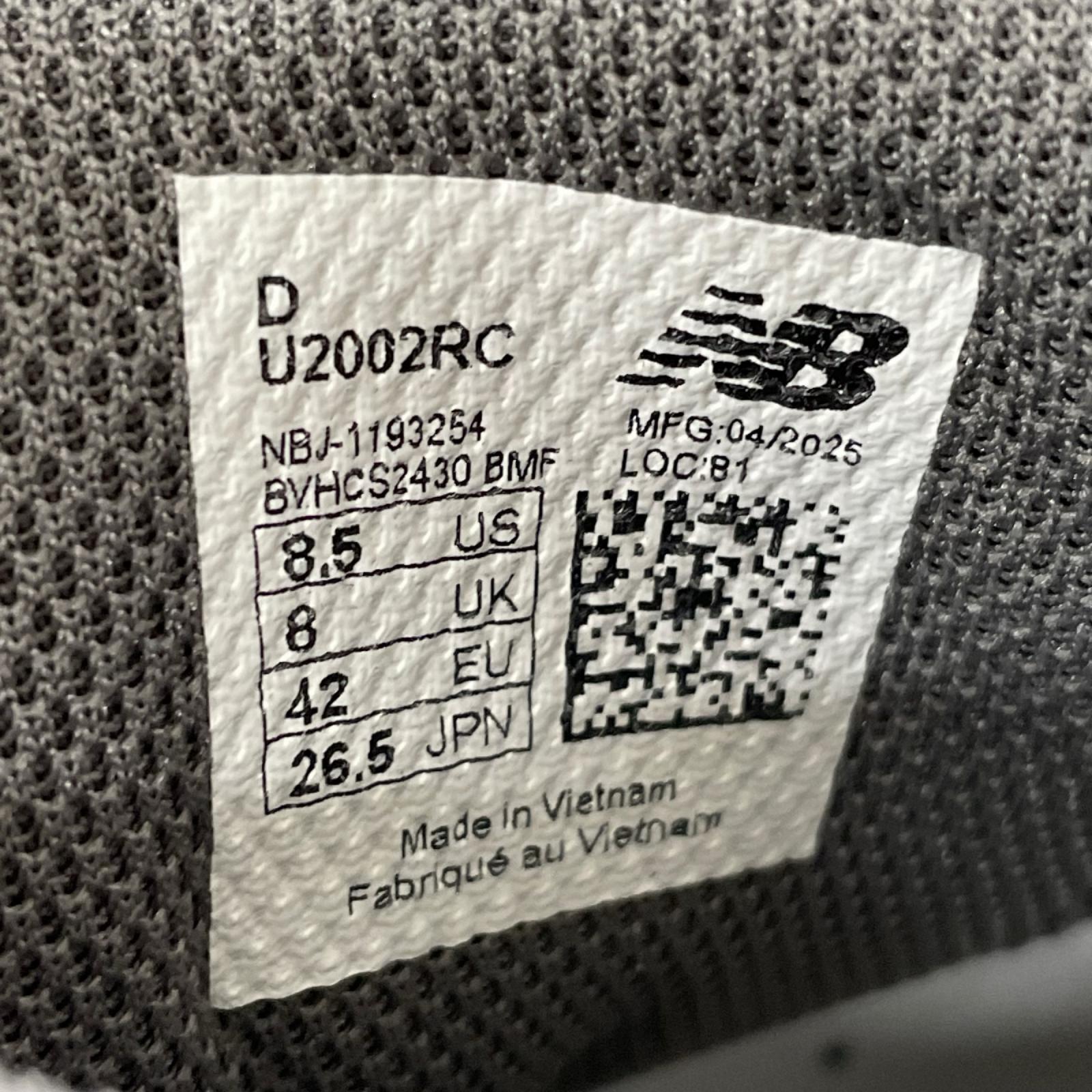 スニーカー NEW BALANCE U2002RC スニーカー 黒 (26.5) 26.5cm (US8 1/2 UK8 EU43)
