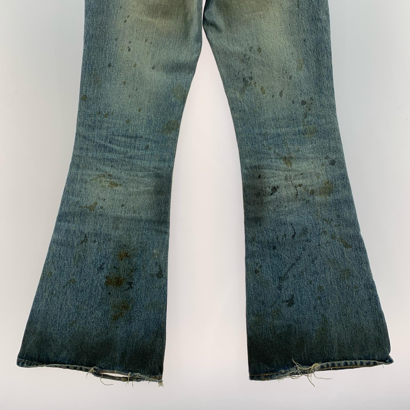 デニムパンツ 21AW OILED FADE BELL BOTTOM DENIM PANTS 28 ブルー