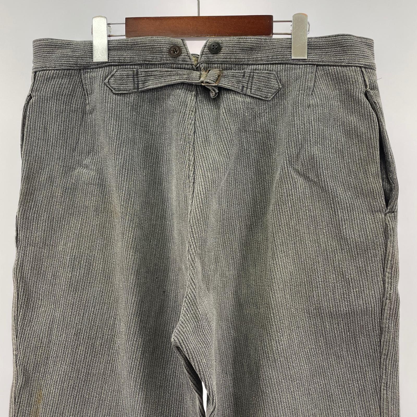 パンツ ユーロワークパンツ 針刺し シンチバックモールスキンW38 グレー
