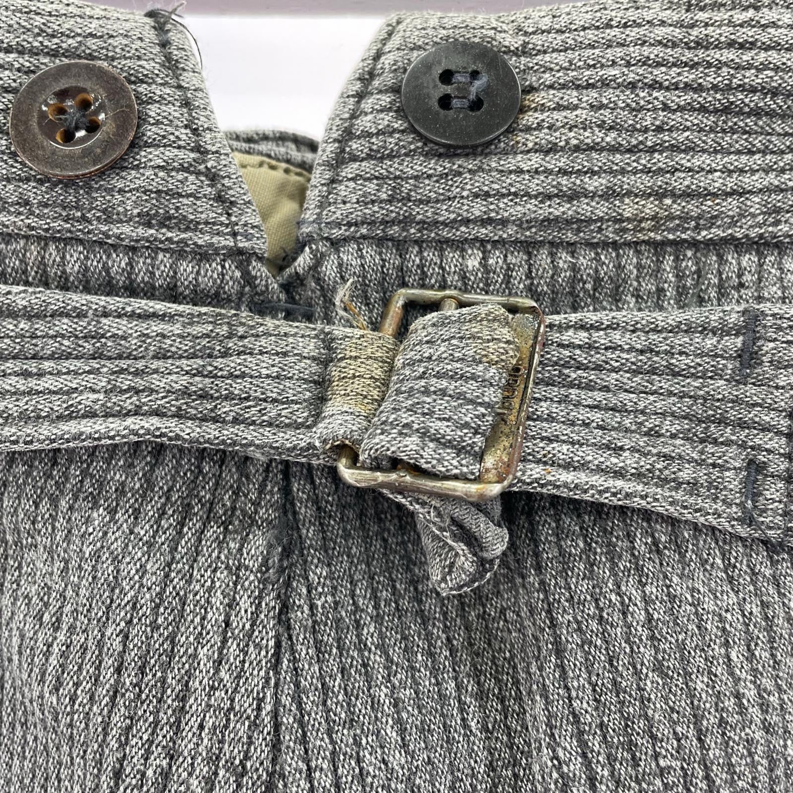 パンツ ユーロワークパンツ 針刺し シンチバックモールスキンW38 グレー