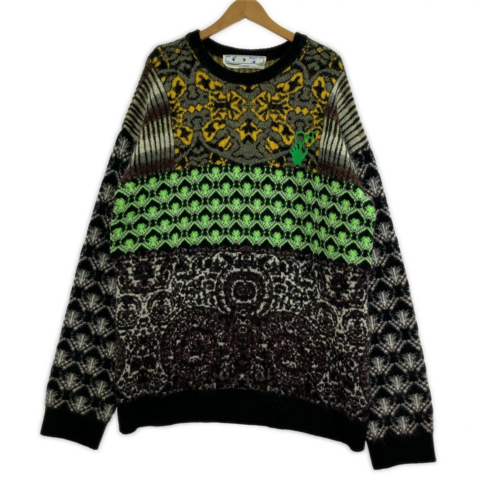 ニット OFF-WHITE Persian Fantasy Knit OMHE059F20KNI001 (XXL) マルチカラー