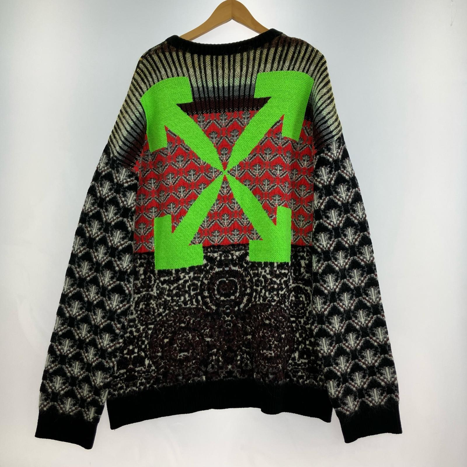 ニット OFF-WHITE Persian Fantasy Knit OMHE059F20KNI001 (XXL) マルチカラー