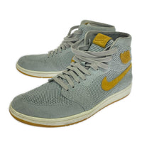 スニーカー AJ1 RETRO HIGH FLYKNIT WOLF GREY 28.5cm (US10 1/2 UK10 EU47) グレー