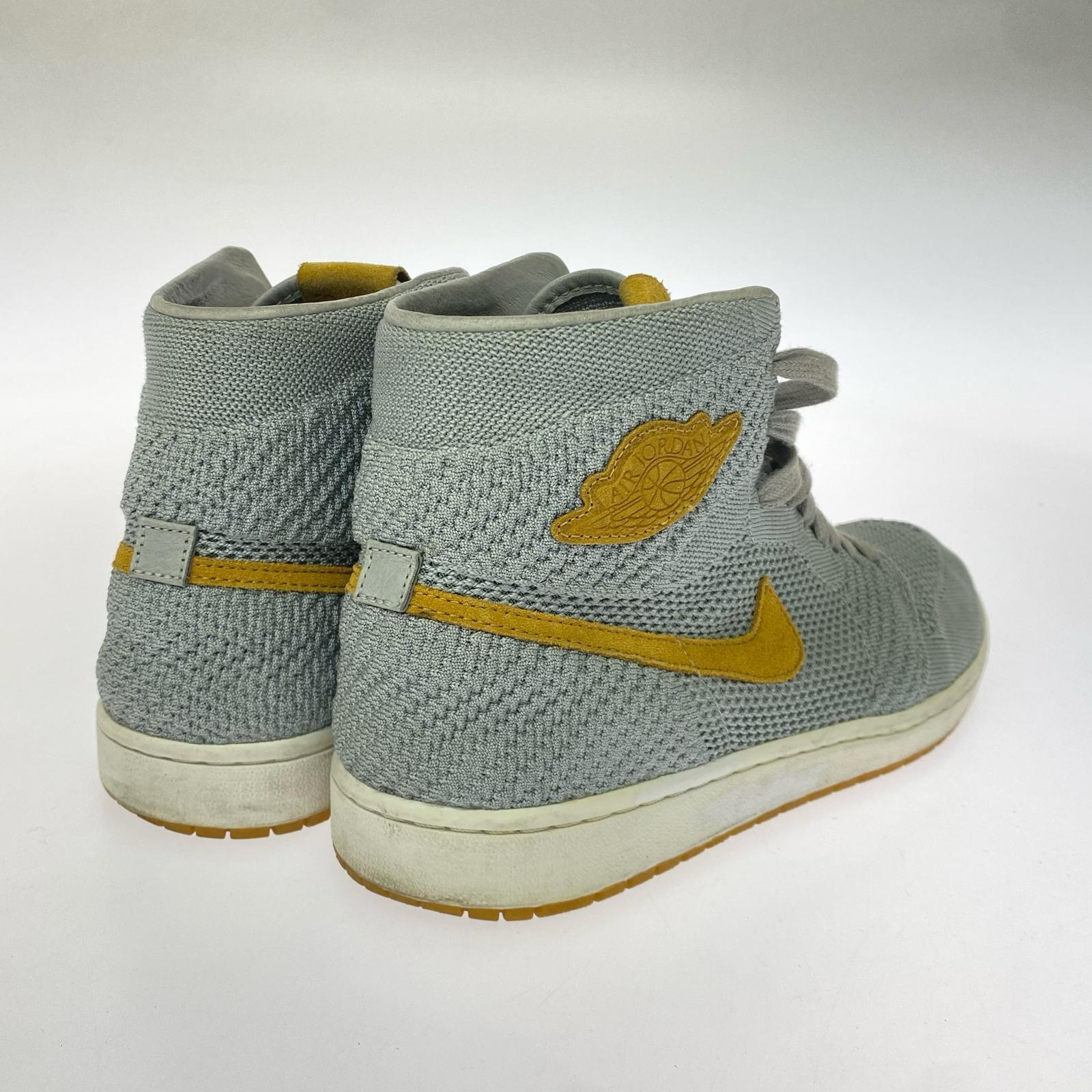 スニーカー AJ1 RETRO HIGH FLYKNIT WOLF GREY 28.5cm (US10 1/2 UK10 EU47) グレー
