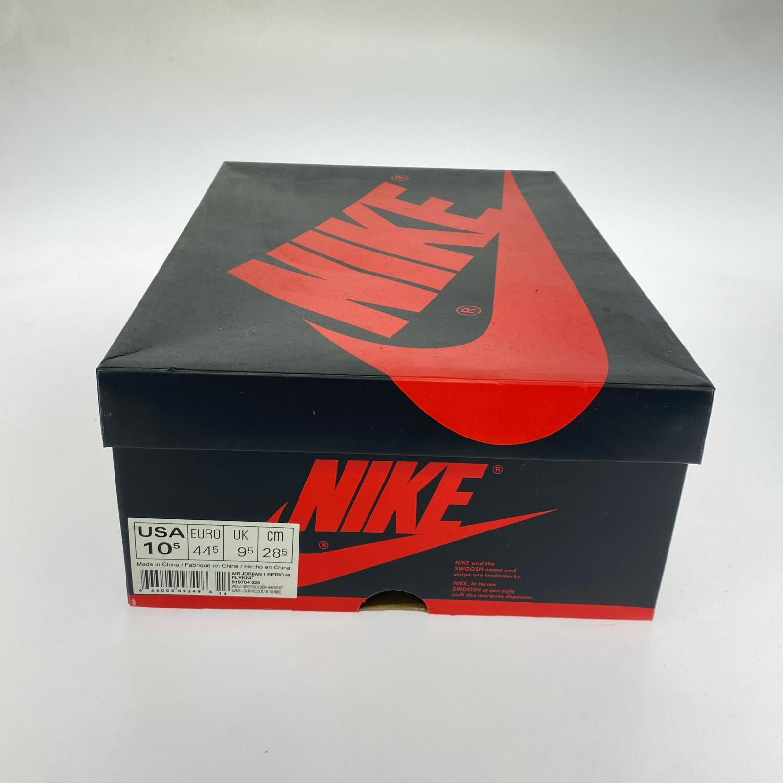 スニーカー AJ1 RETRO HIGH FLYKNIT WOLF GREY 28.5cm (US10 1/2 UK10 EU47) グレー