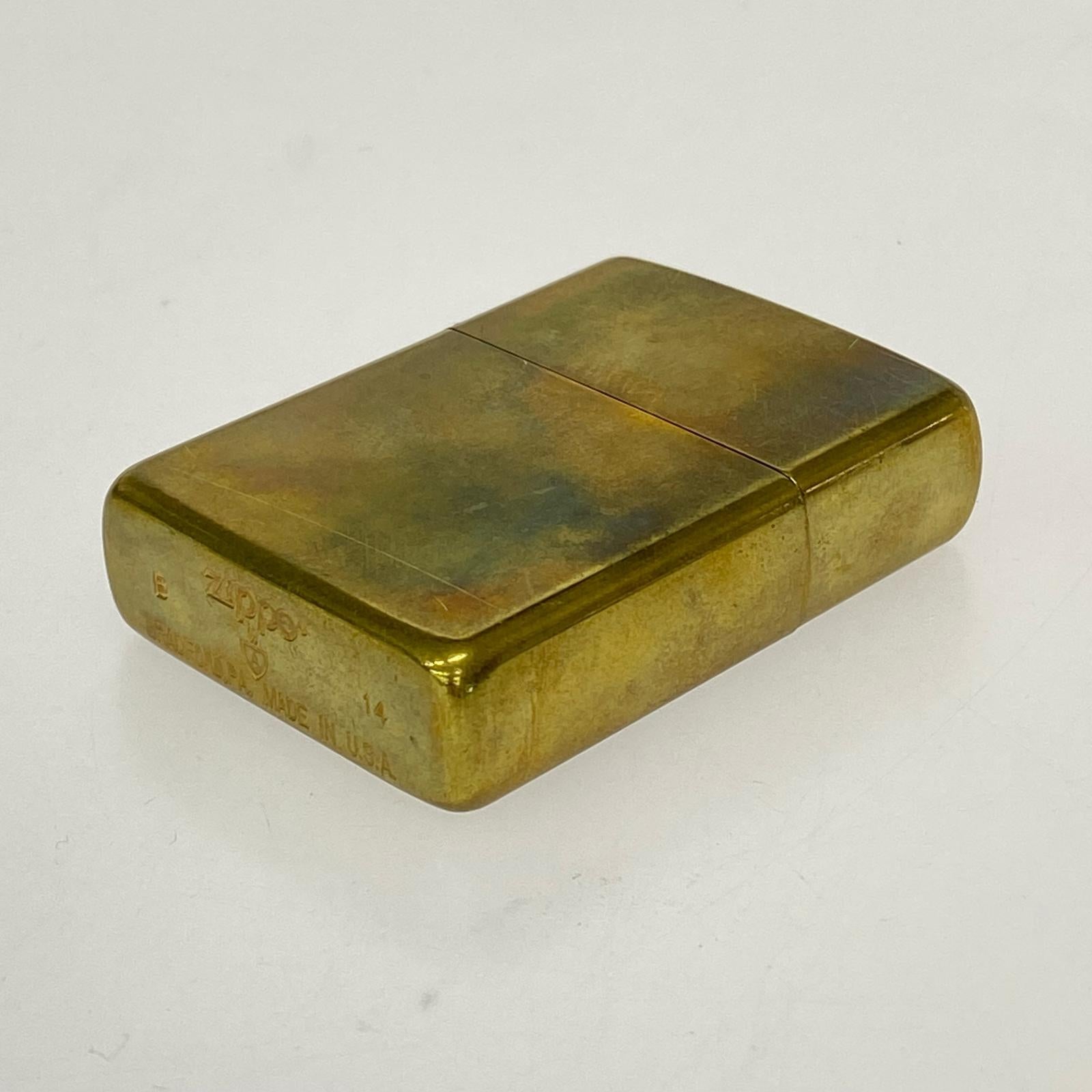 ライター ZIPPO 14年製 真鍮 アーマー