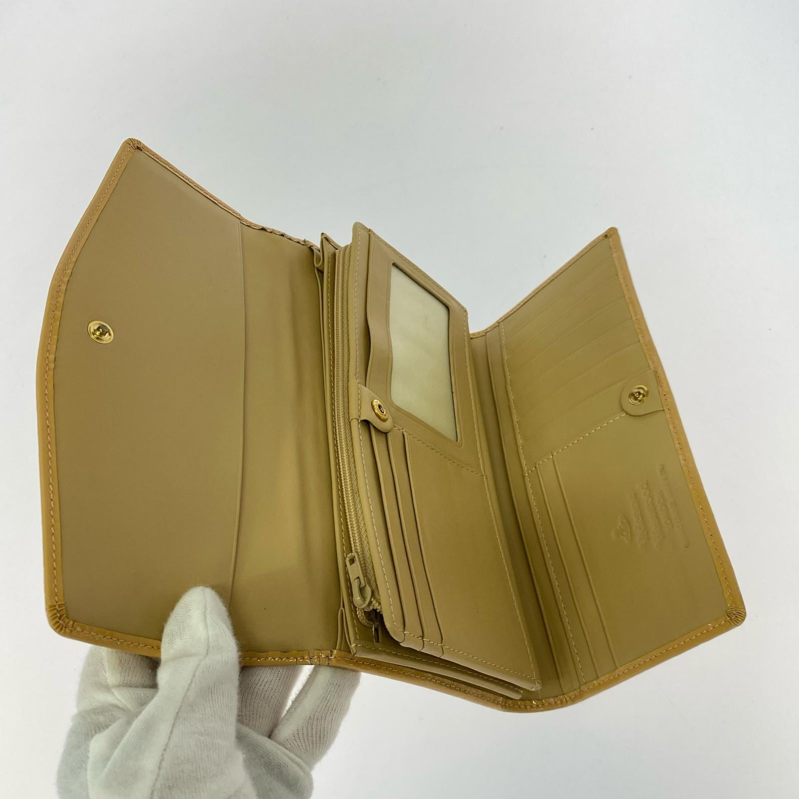 長財布 オーブエンボス加工レザー長財布 ベージュ