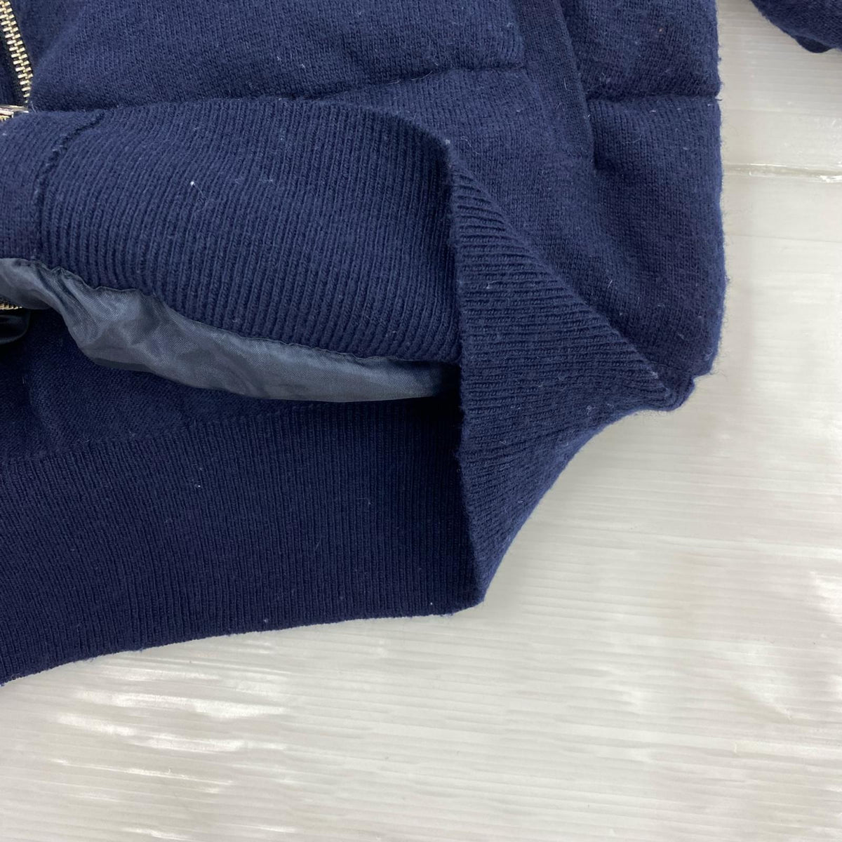 ダウンジャケット 12G down zip high neck L NVY ネイビー