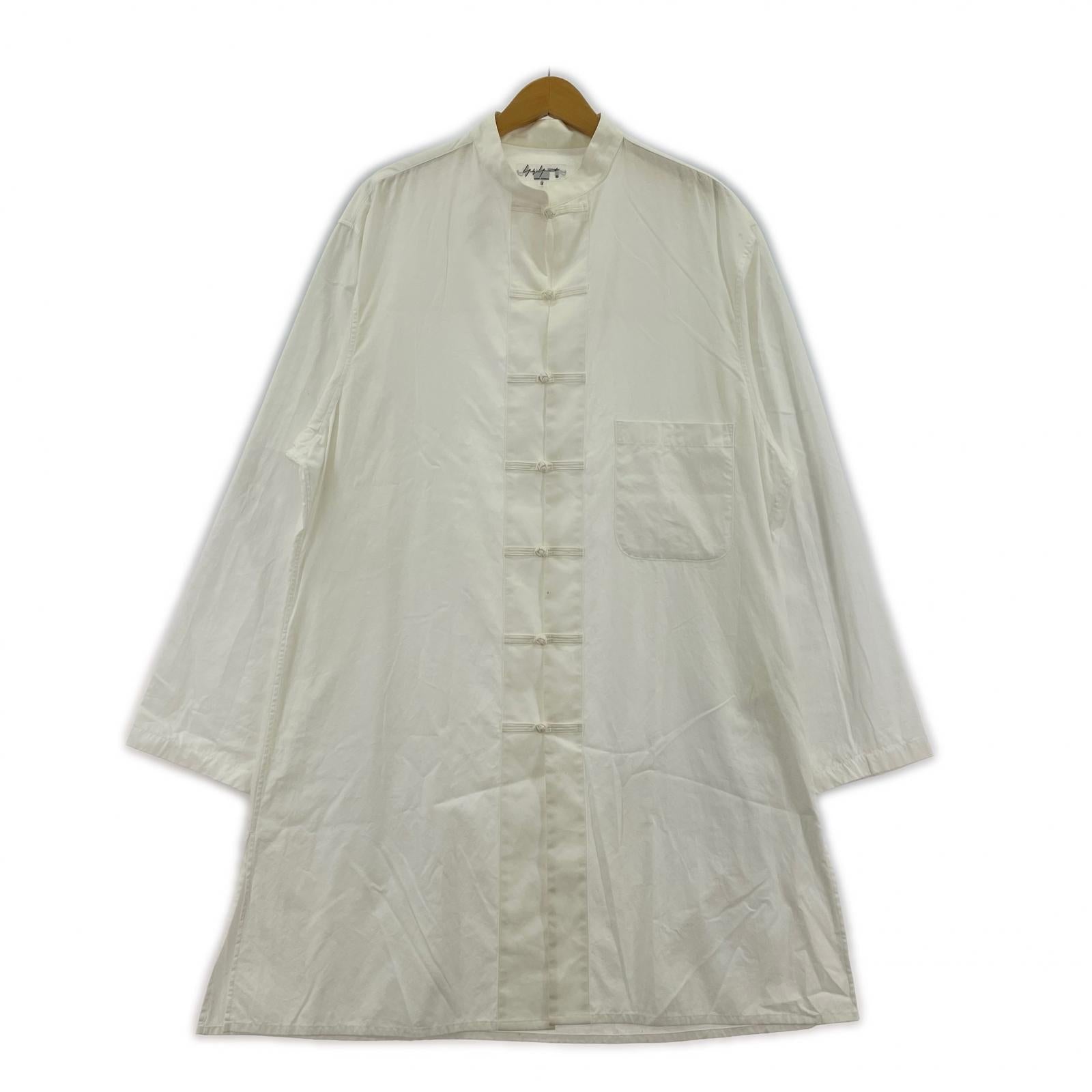 長袖シャツ POUR HOMME 20SS 2ブロードロングチャイナシャツ 3 3 ホワイト