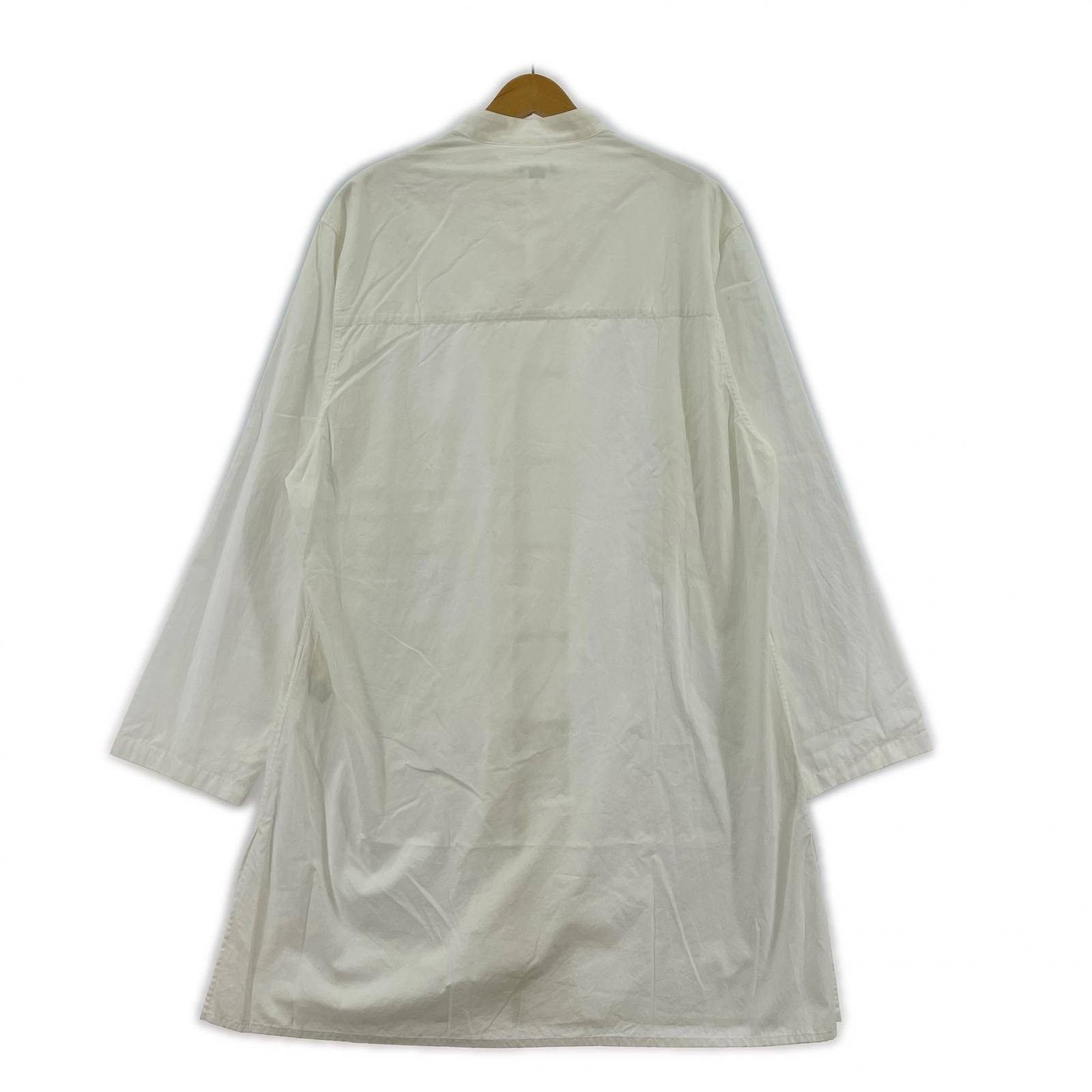 長袖シャツ POUR HOMME 20SS 2ブロードロングチャイナシャツ 3 3 ホワイト