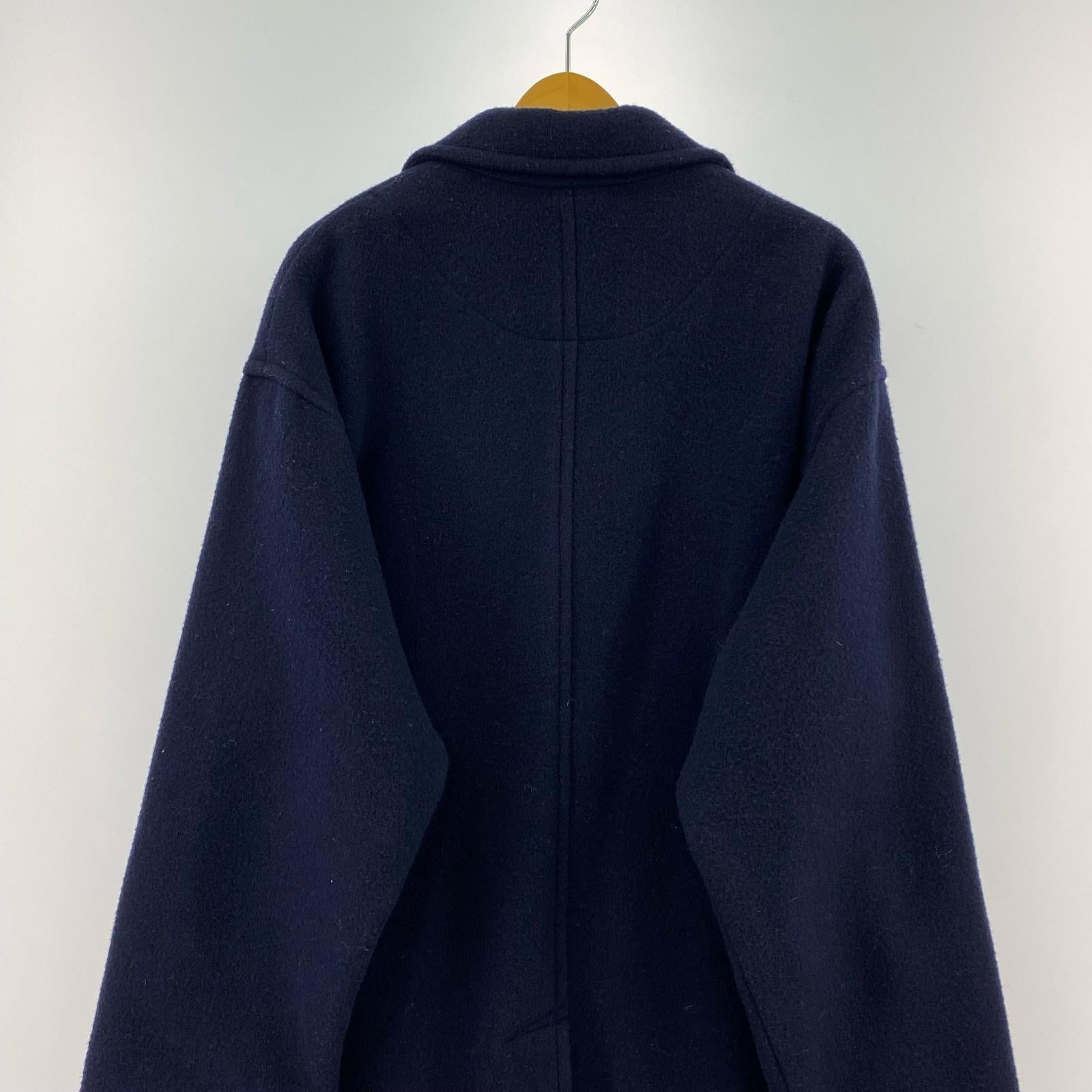 ジャケット ウールモッサコート 40 ネイビー