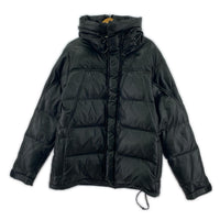 ダウンジャケット A BATHING APE 01AW 青山限定 シープスキン フーデットレザーダウンジャケット M 黒 M ブラック