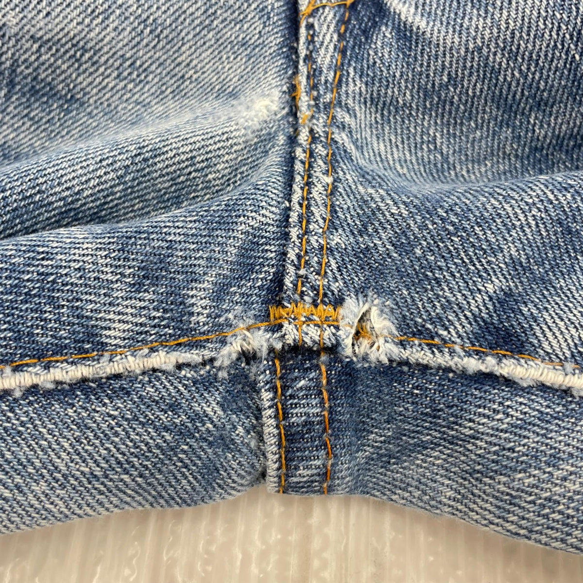 デニムパンツ 70s Lot517 42TALON スモールe デニム 33 ネイビー