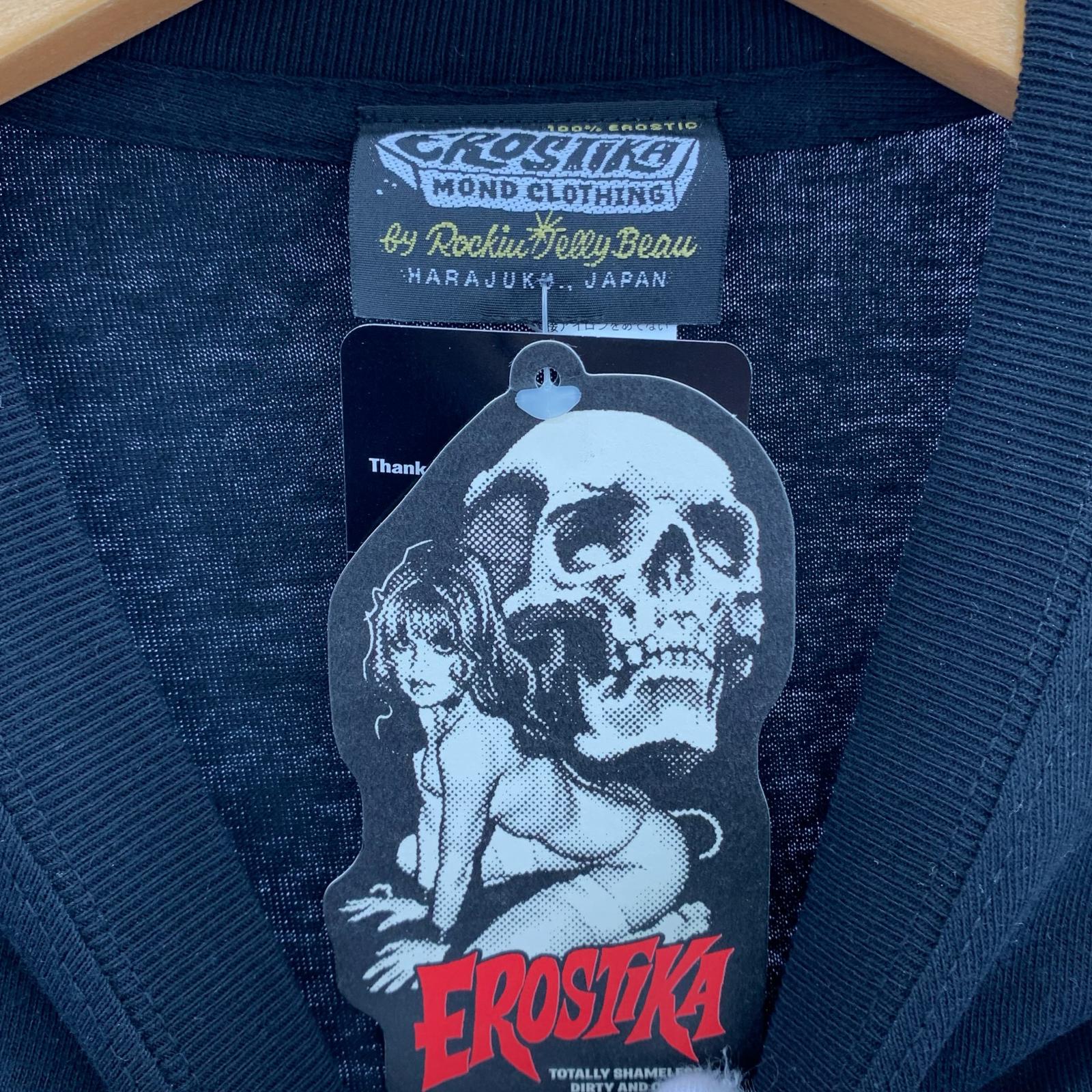 半袖Tシャツ EROSTIKA BACK TO THE FUTURE カットソー 黒 (L) L ブラック