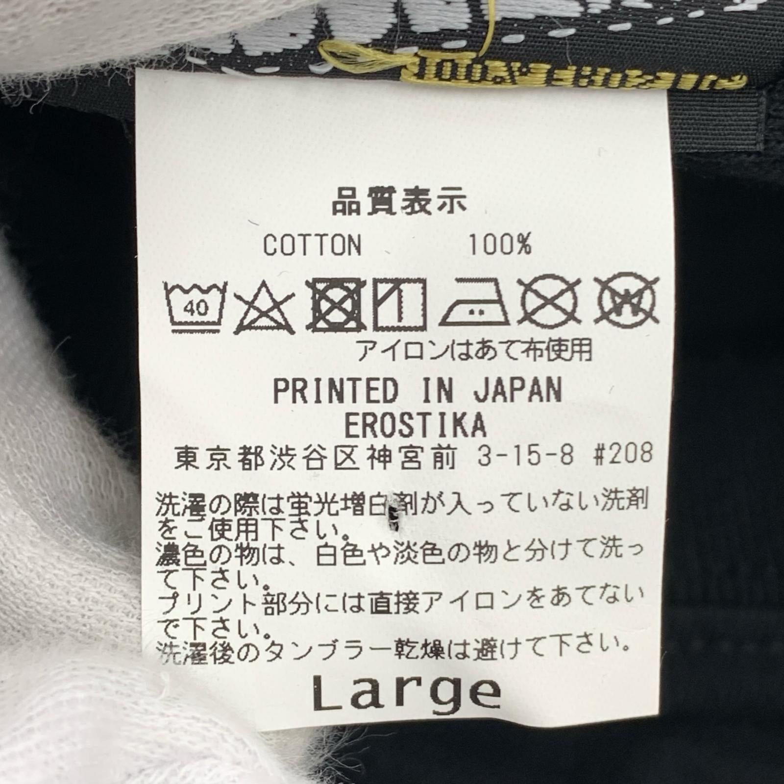 半袖Tシャツ EROSTIKA BACK TO THE FUTURE カットソー 黒 (L) L ブラック