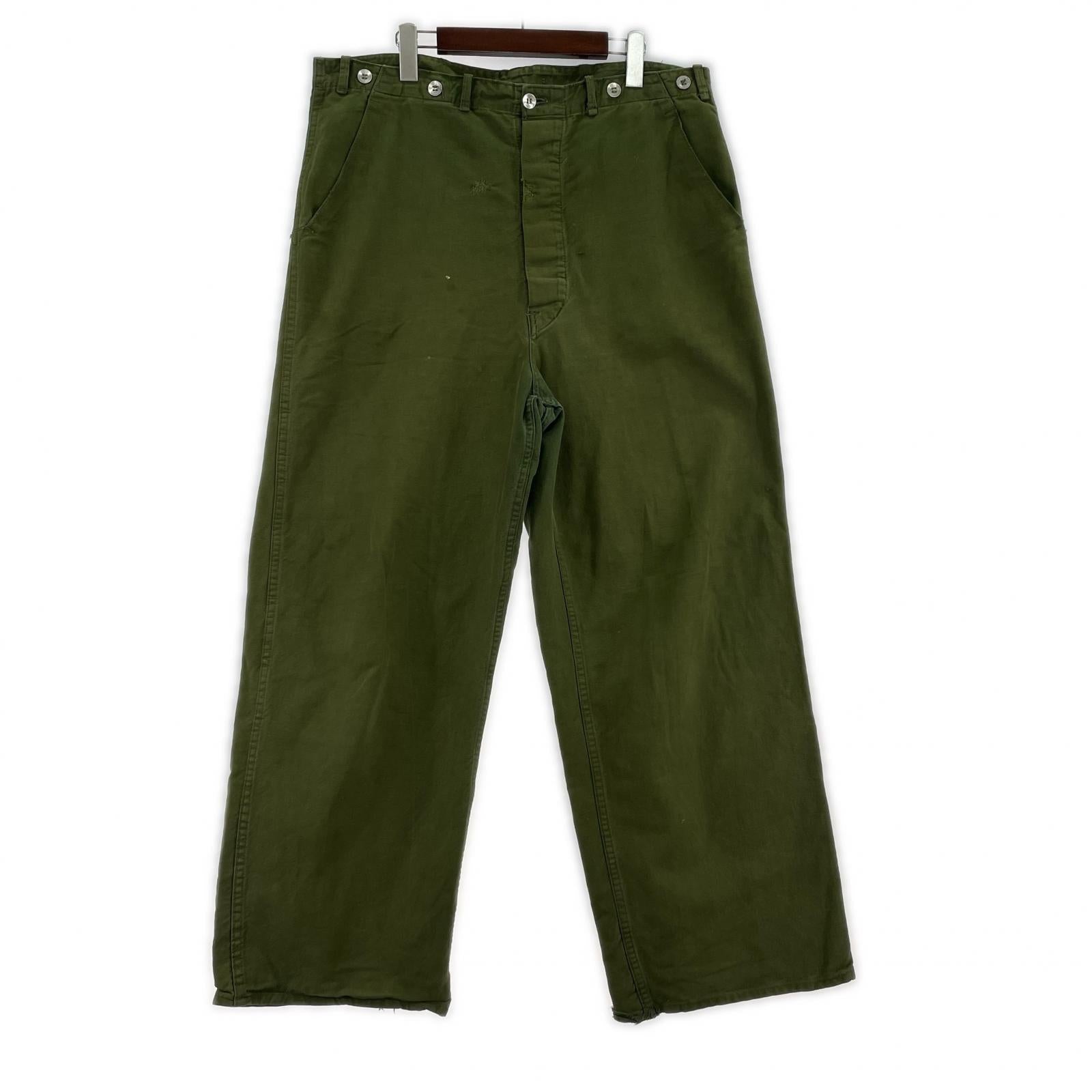 パンツ 40s スウェーデン軍 ミリタリー W36 グリーン