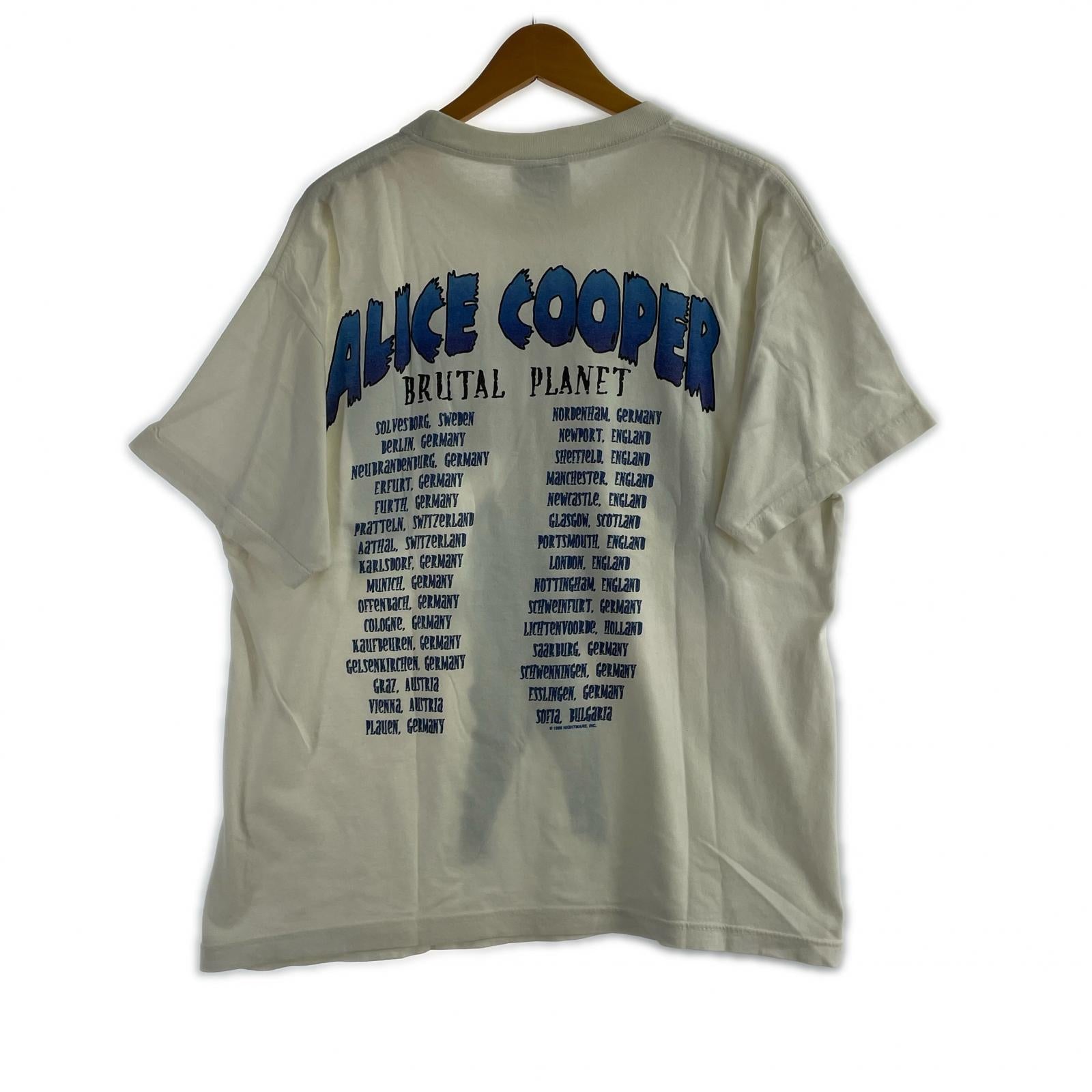 半袖Tシャツ 00s ALICE COOPER BRUTAL PLANET L ホワイト