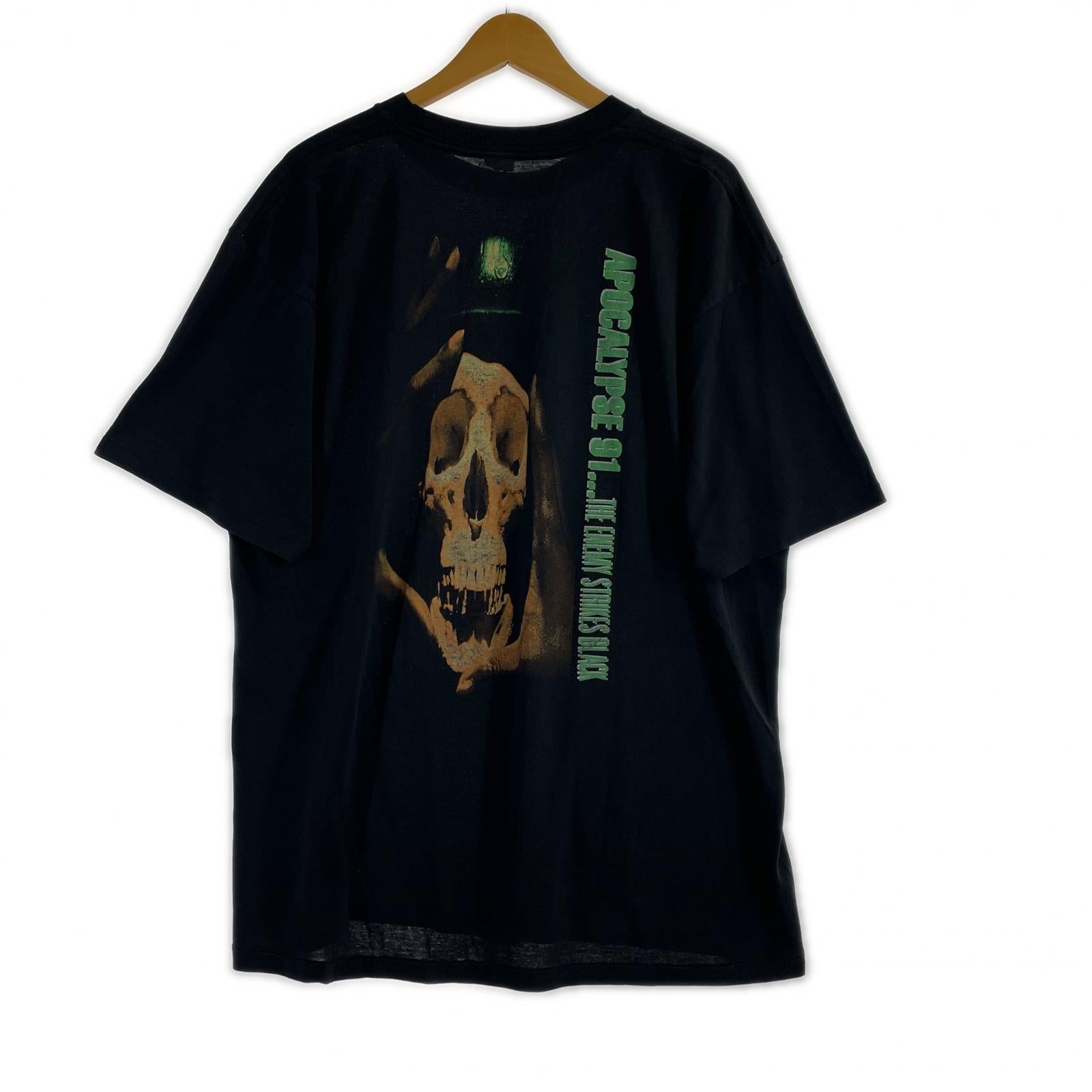 半袖Tシャツ 90s PUBLIC ENEMY BACK STAGE PASS ブラック