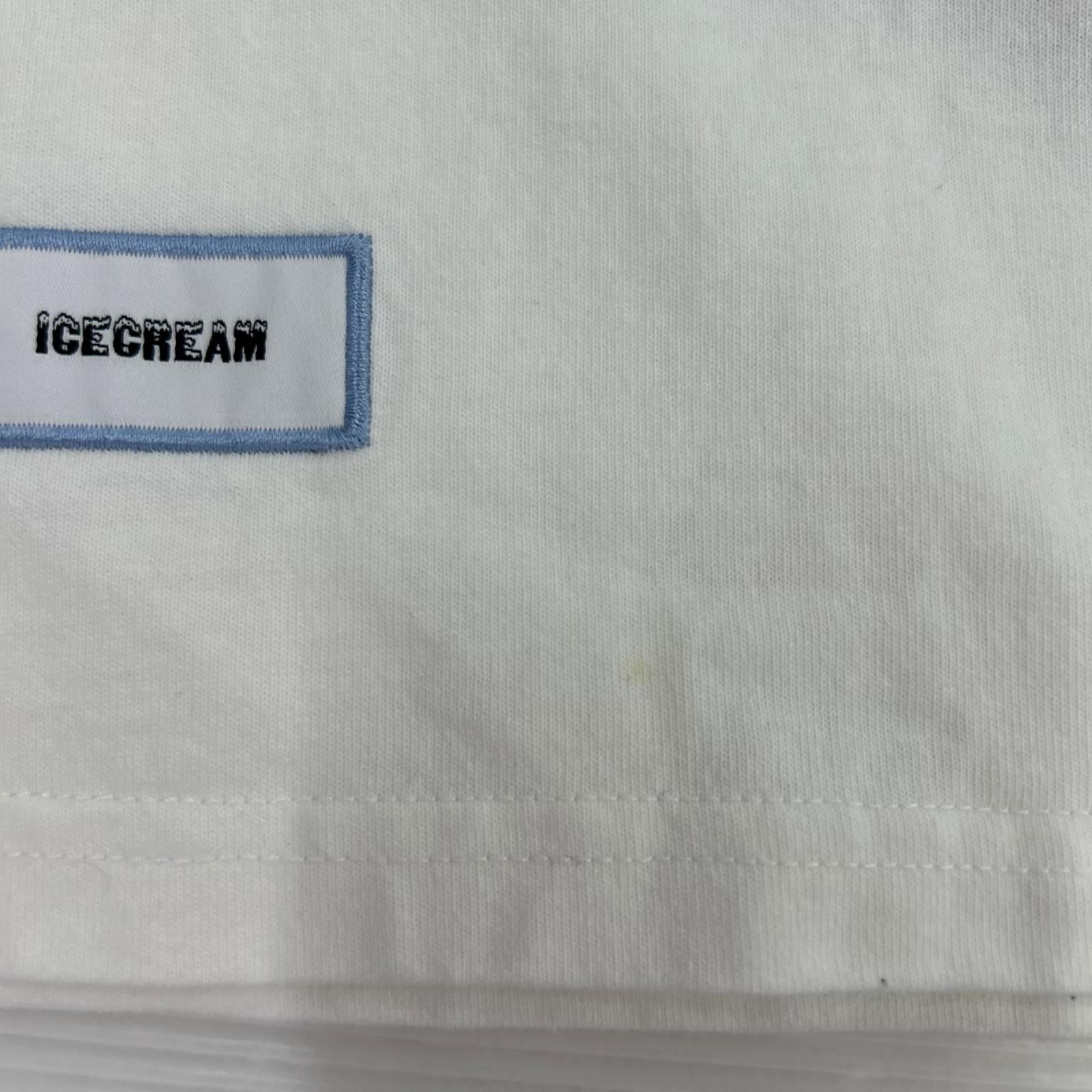 長袖Tシャツ ICECREAM L/Sカットソー 白 (L) M ホワイト
