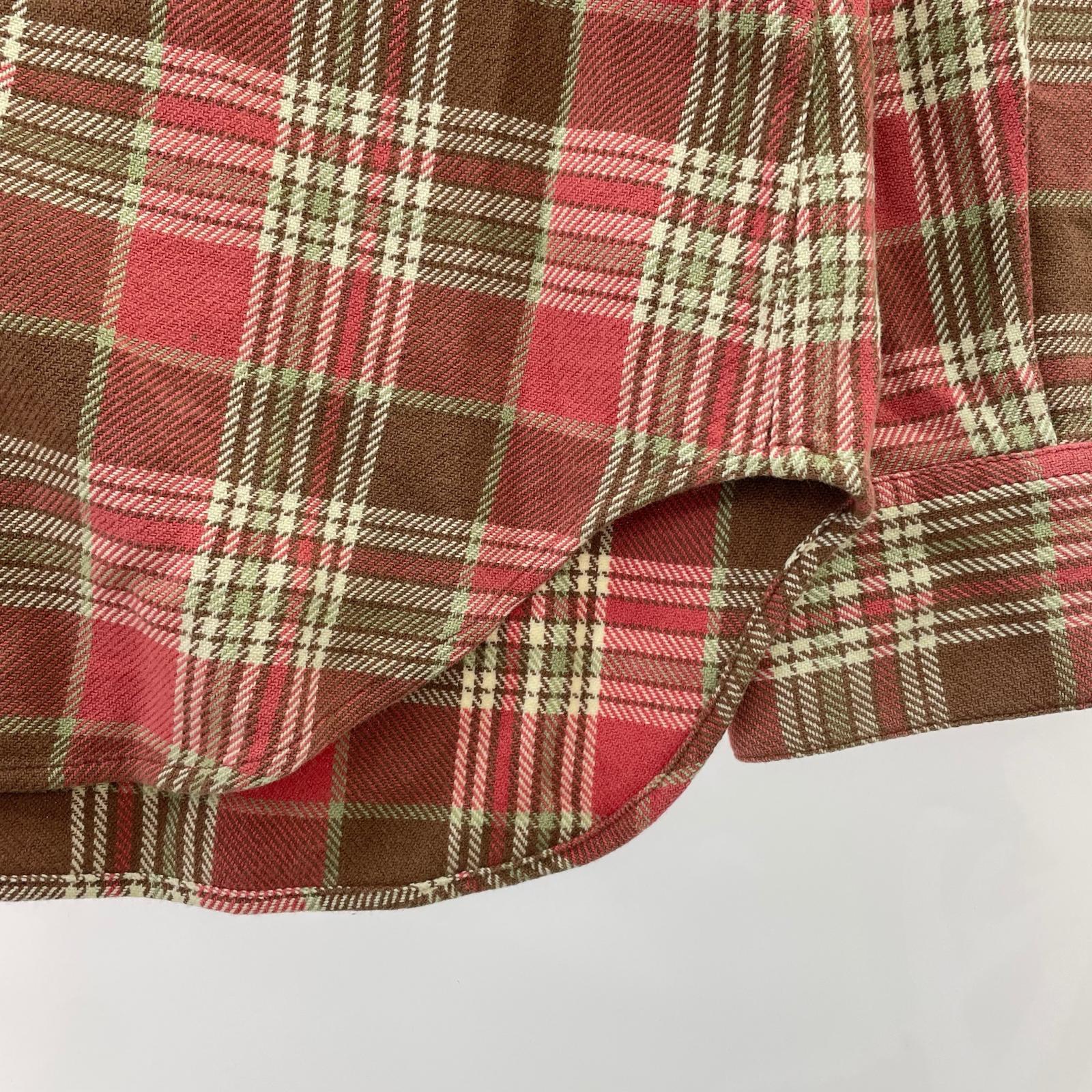 長袖シャツ Open Coller Flannel Shirt 5f レッド
